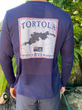Tortola Flag Patch UPF50 Shirt - Racing Blue