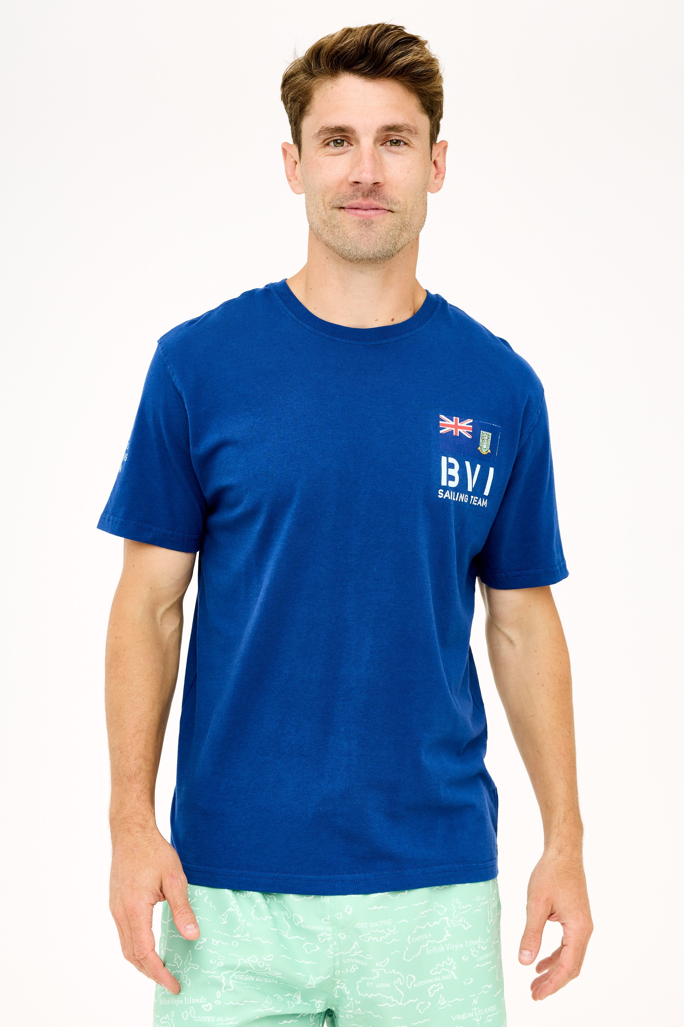 BVI Sailing Team Patch T-Shirt - Racing Blue