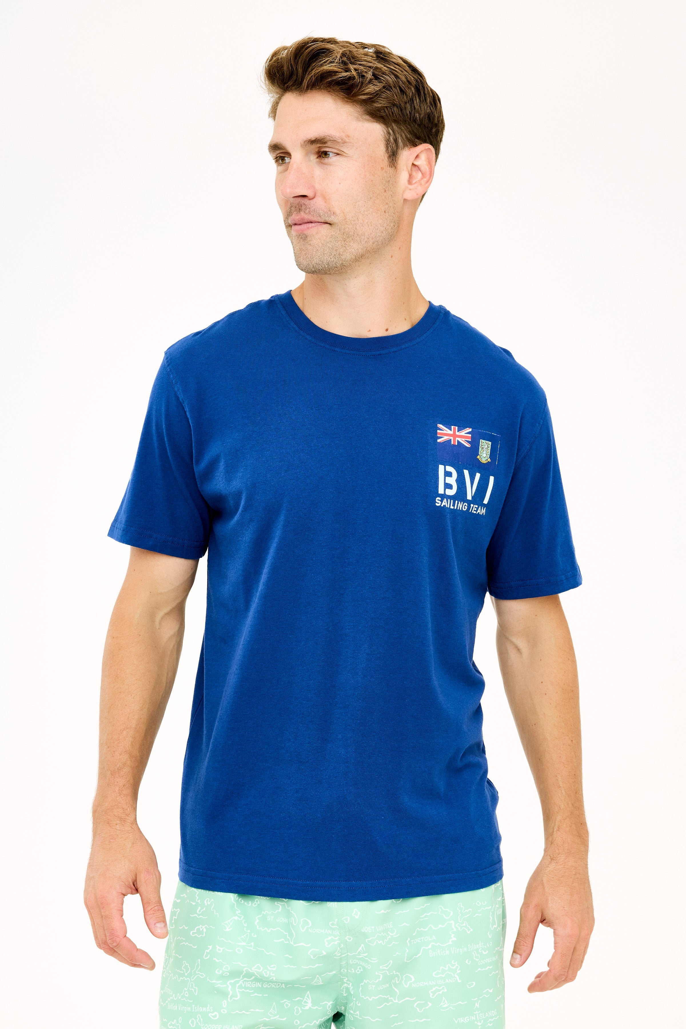 BVI Sailing Team Patch T-Shirt - Racing Blue