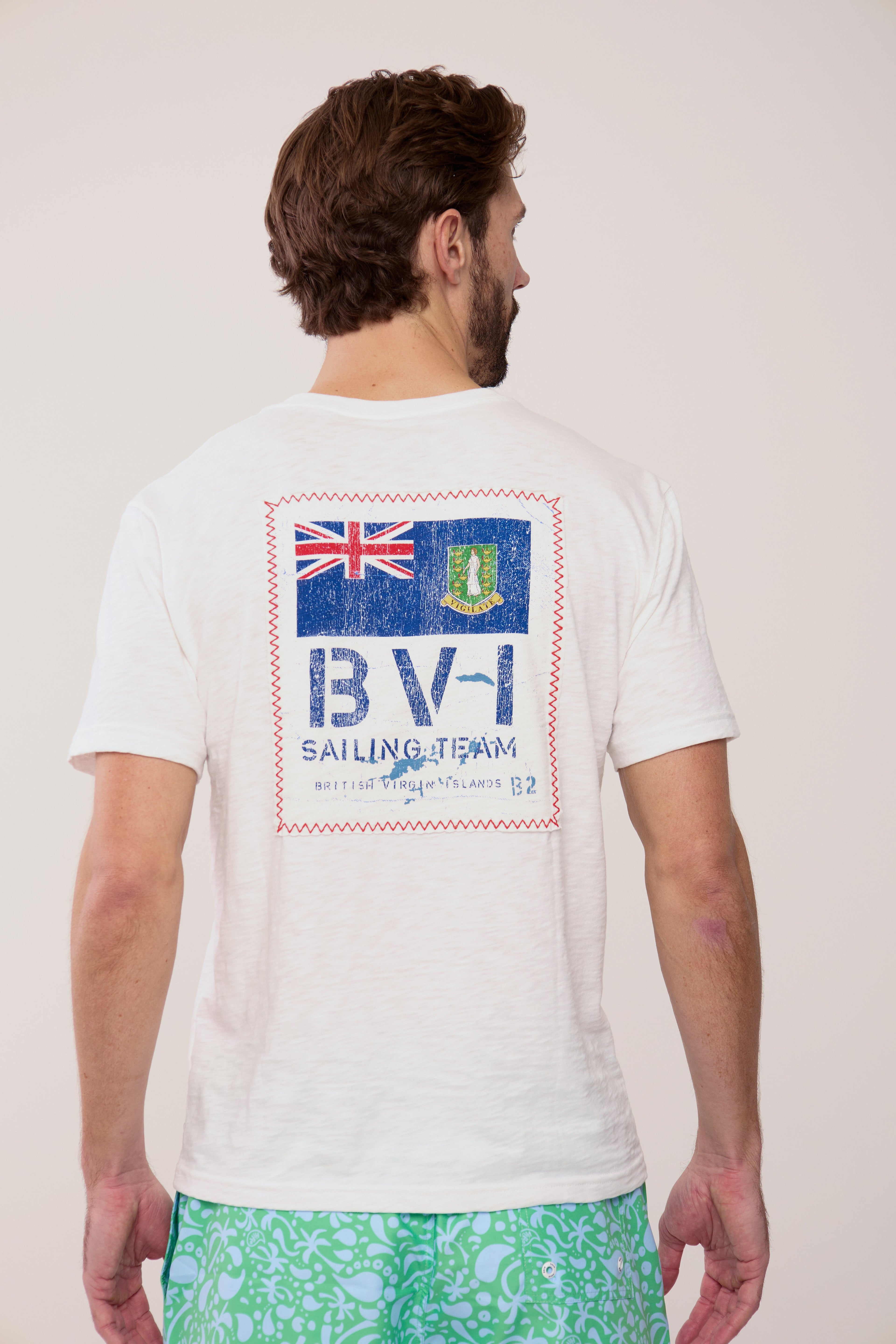 BVI Sailing Team Patch T-Shirt - White