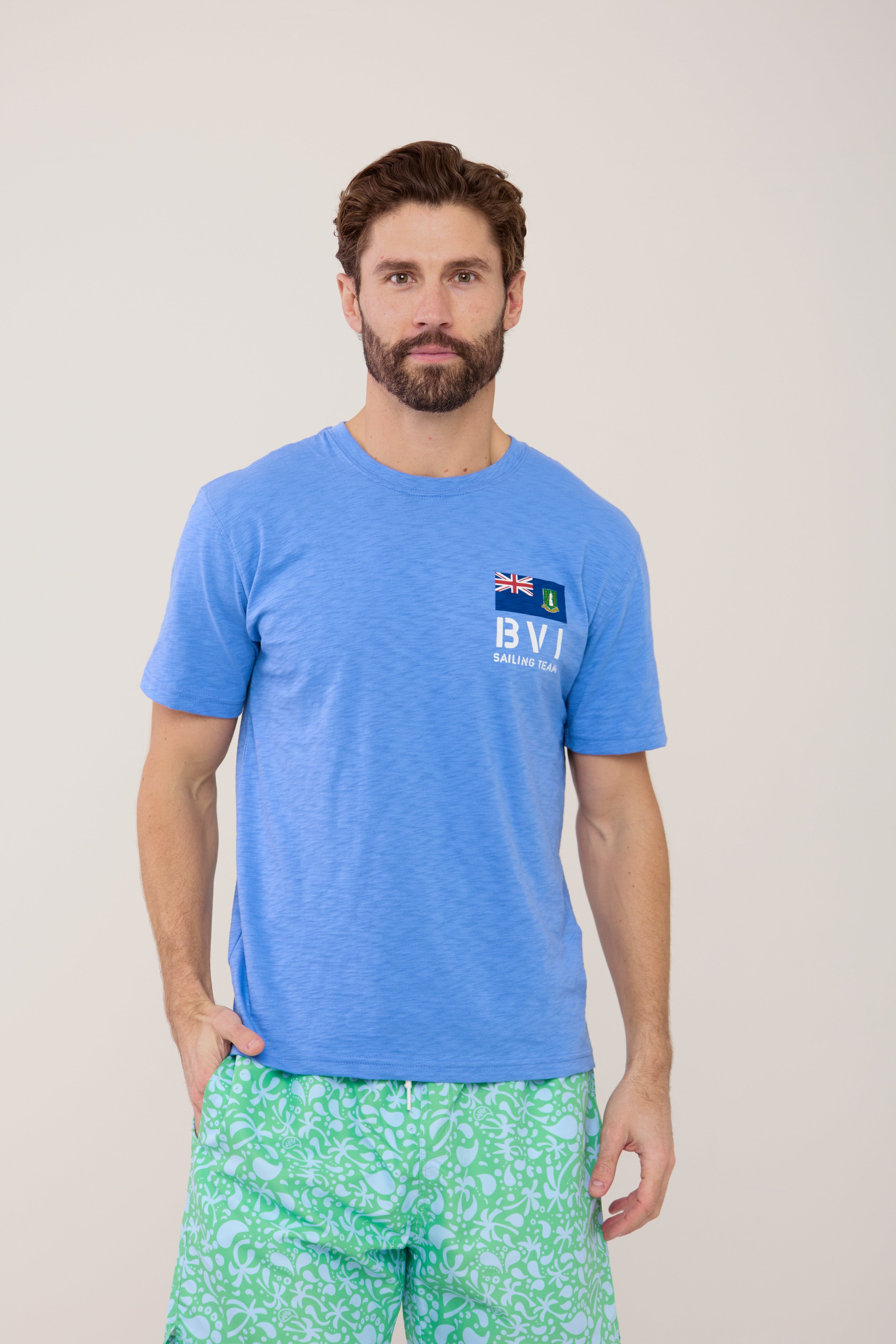BVI Sailing Team Patch T-Shirt - Ultramarine
