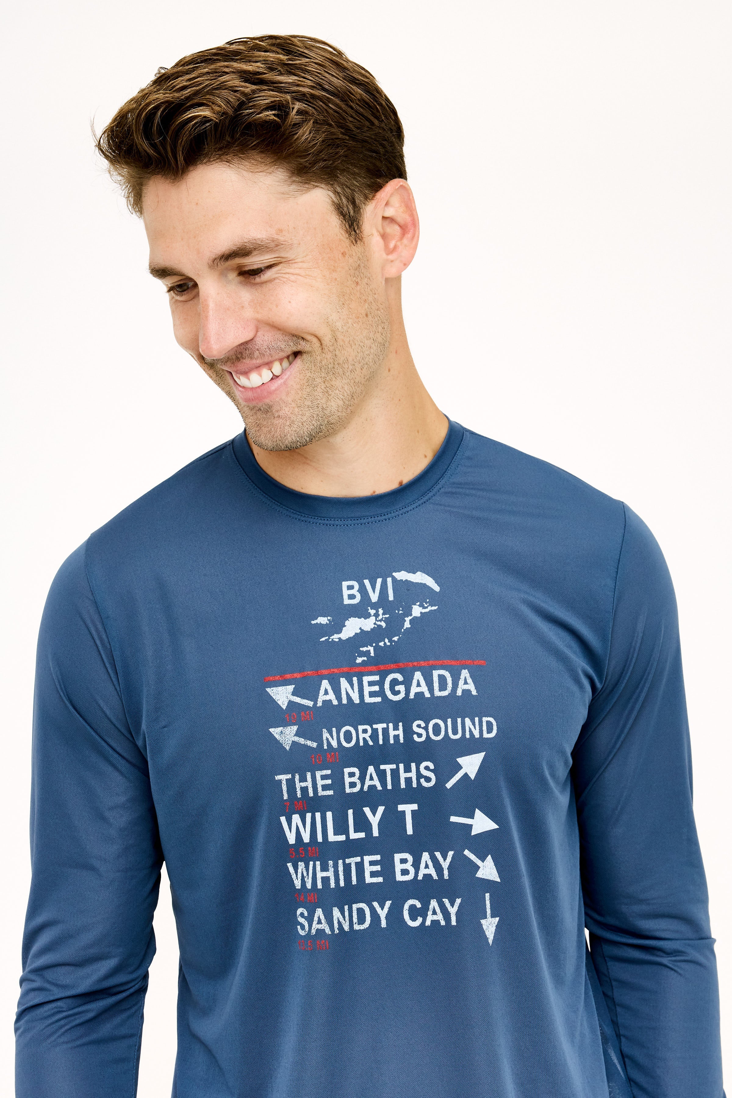 BVI Directions UPF50 Shirt - Vintage Indigo