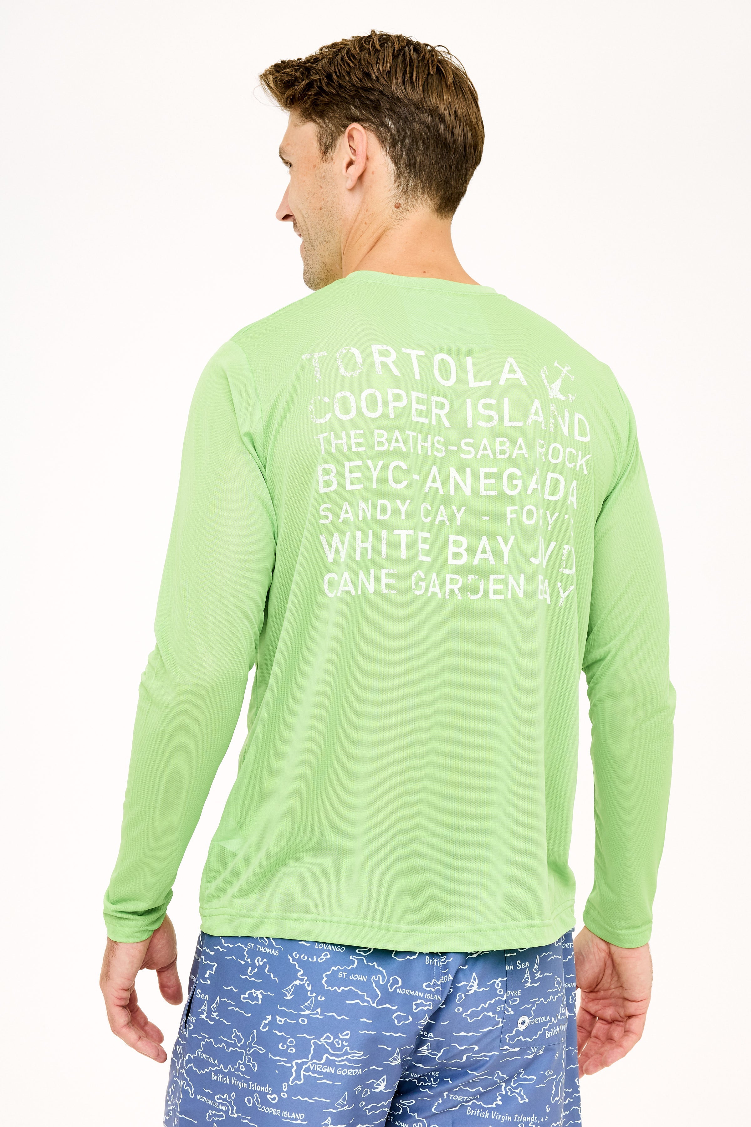 Island Names UPF50 Shirt - Lime Zest