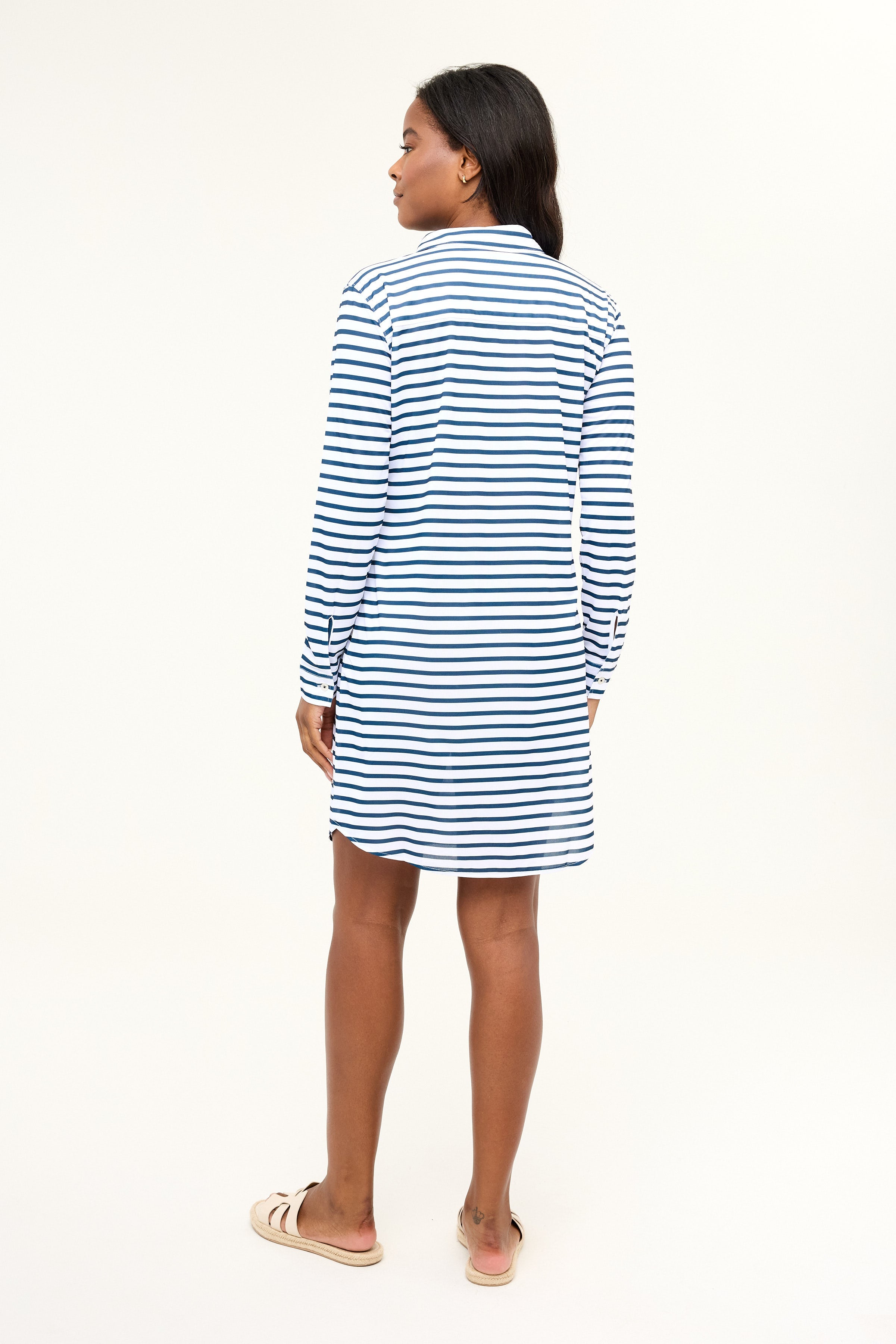 Barbara Beach UPF50 Dress - Night Sky Stripe