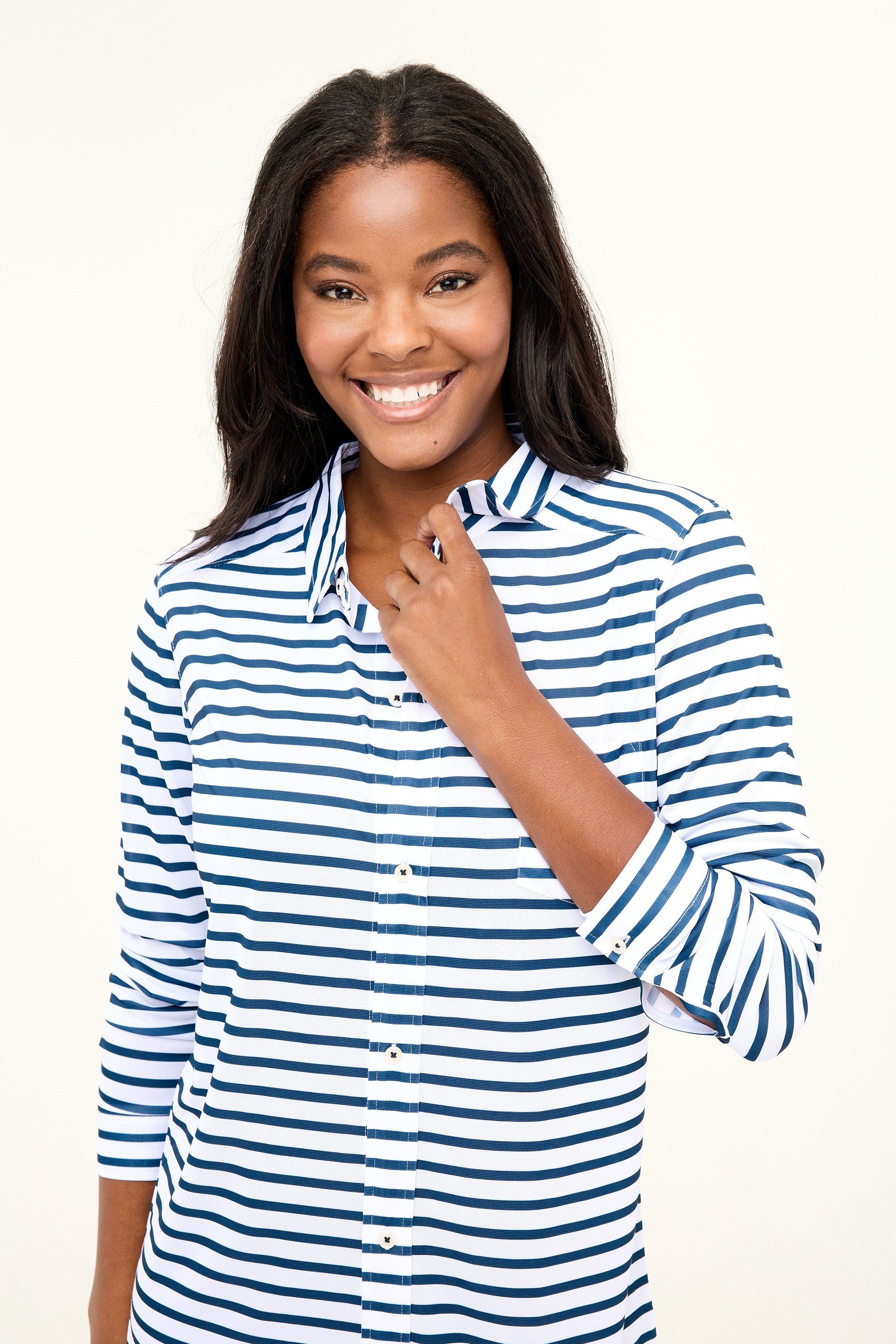 Barbara Beach UPF50 Dress - Night Sky Stripe