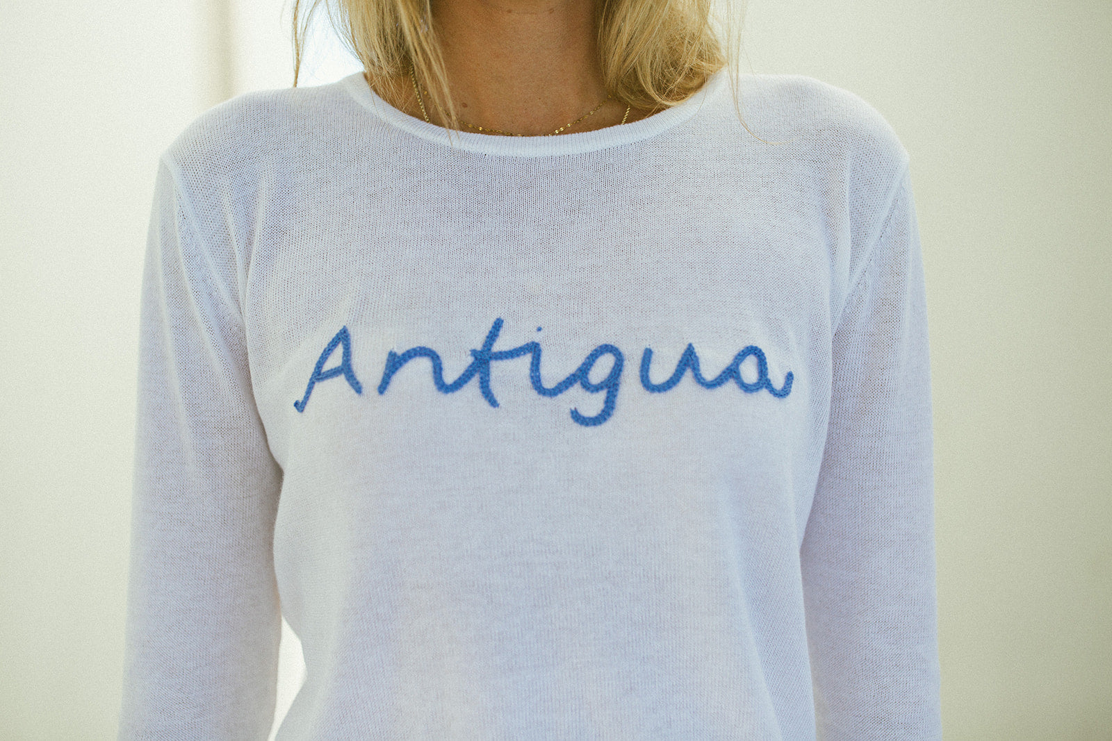 Antigua Sweater - White