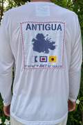 Antigua Flag Patch UPF50 Shirt - White