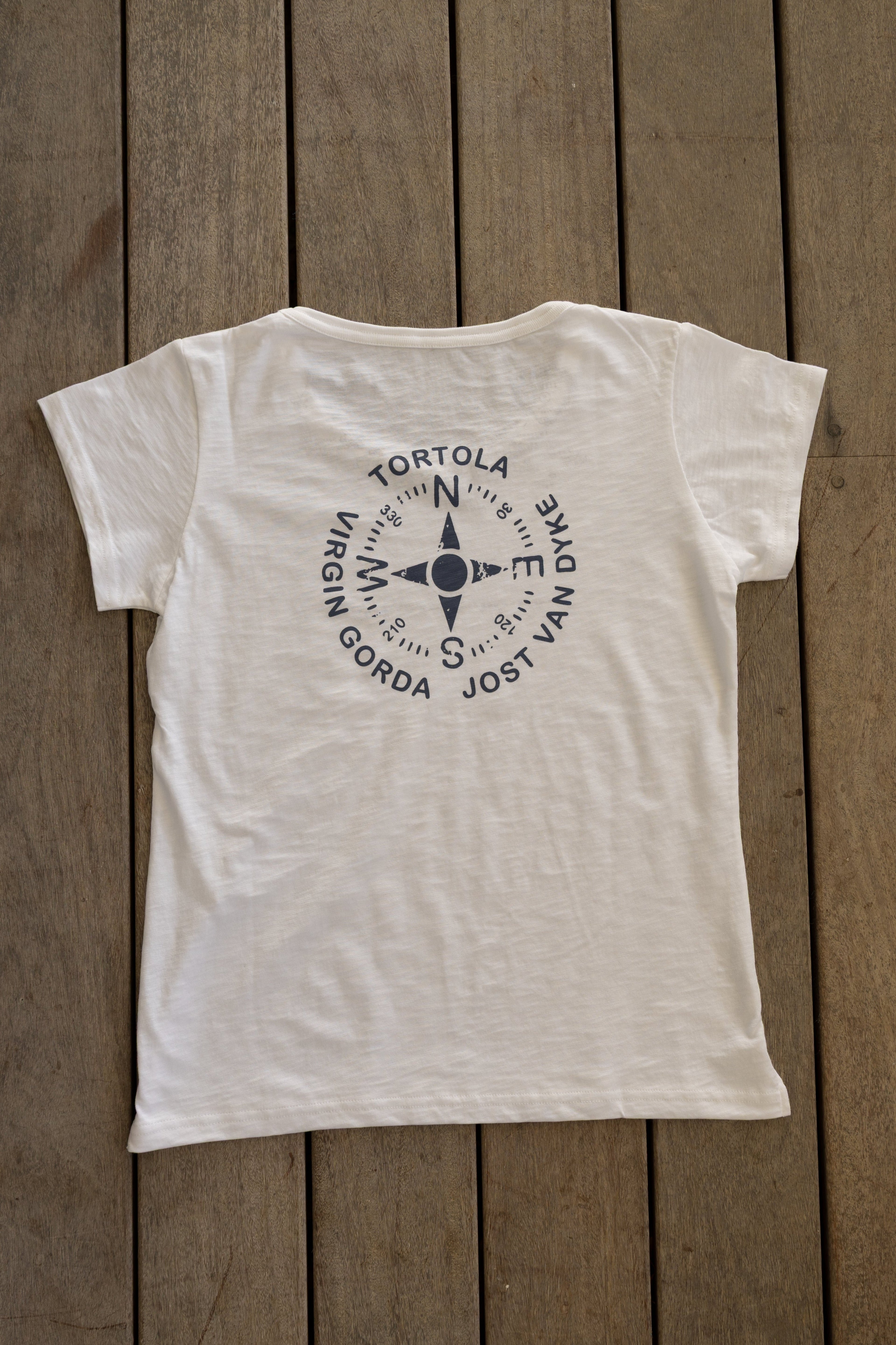 BVI Compass Tee - White