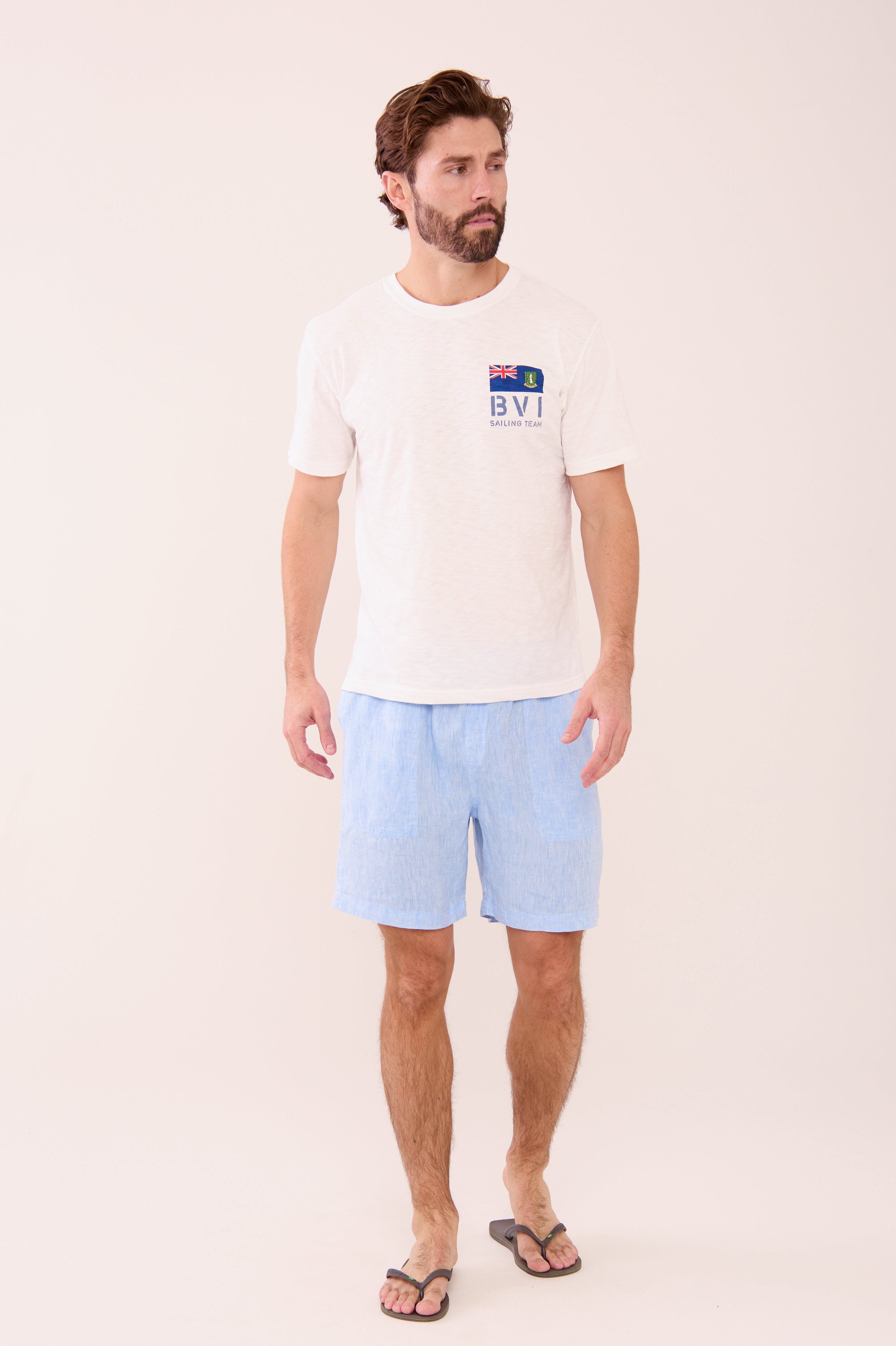Easy Linen Short - Blue Chambray