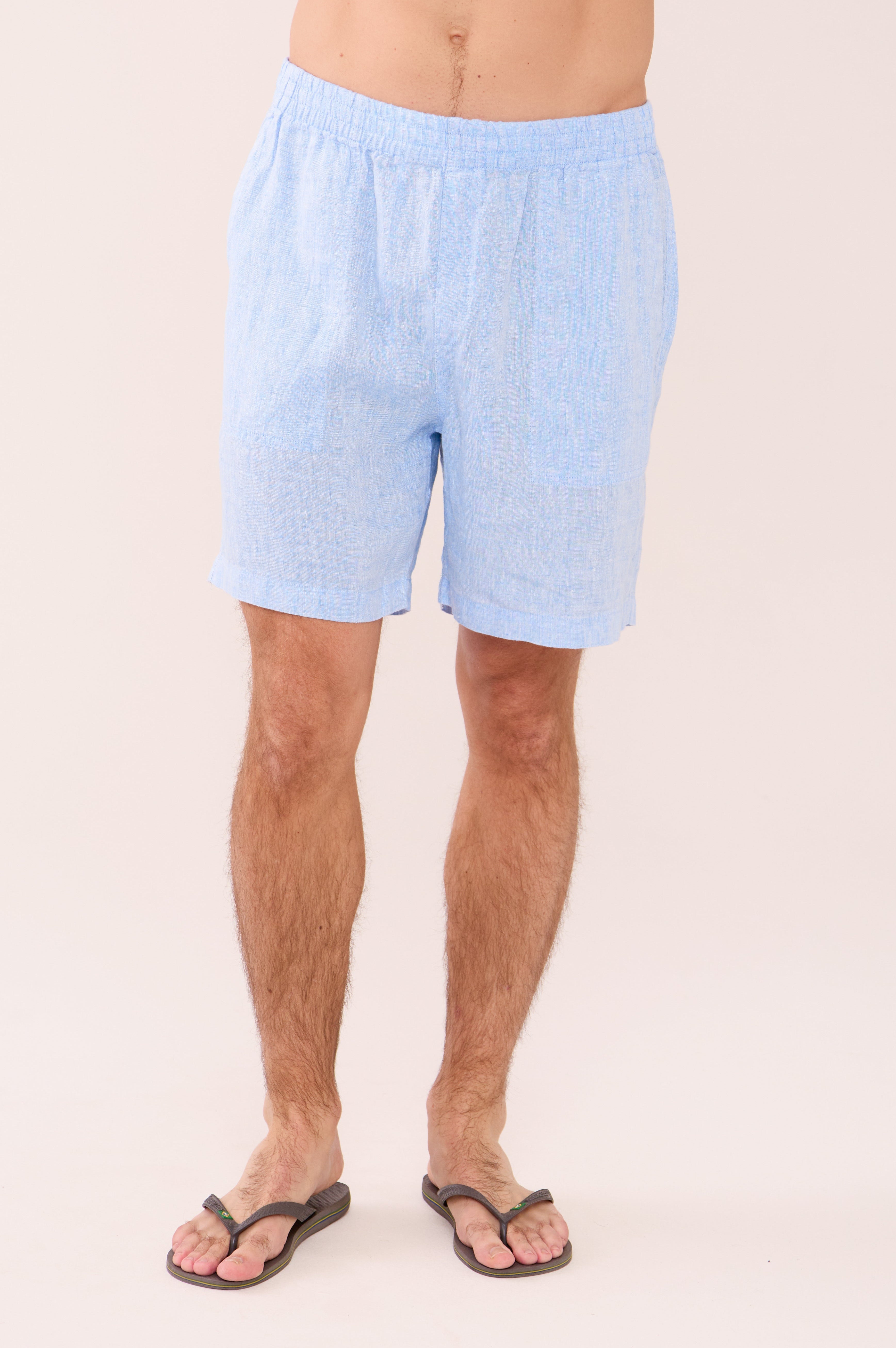 Easy Linen Short - Blue Chambray