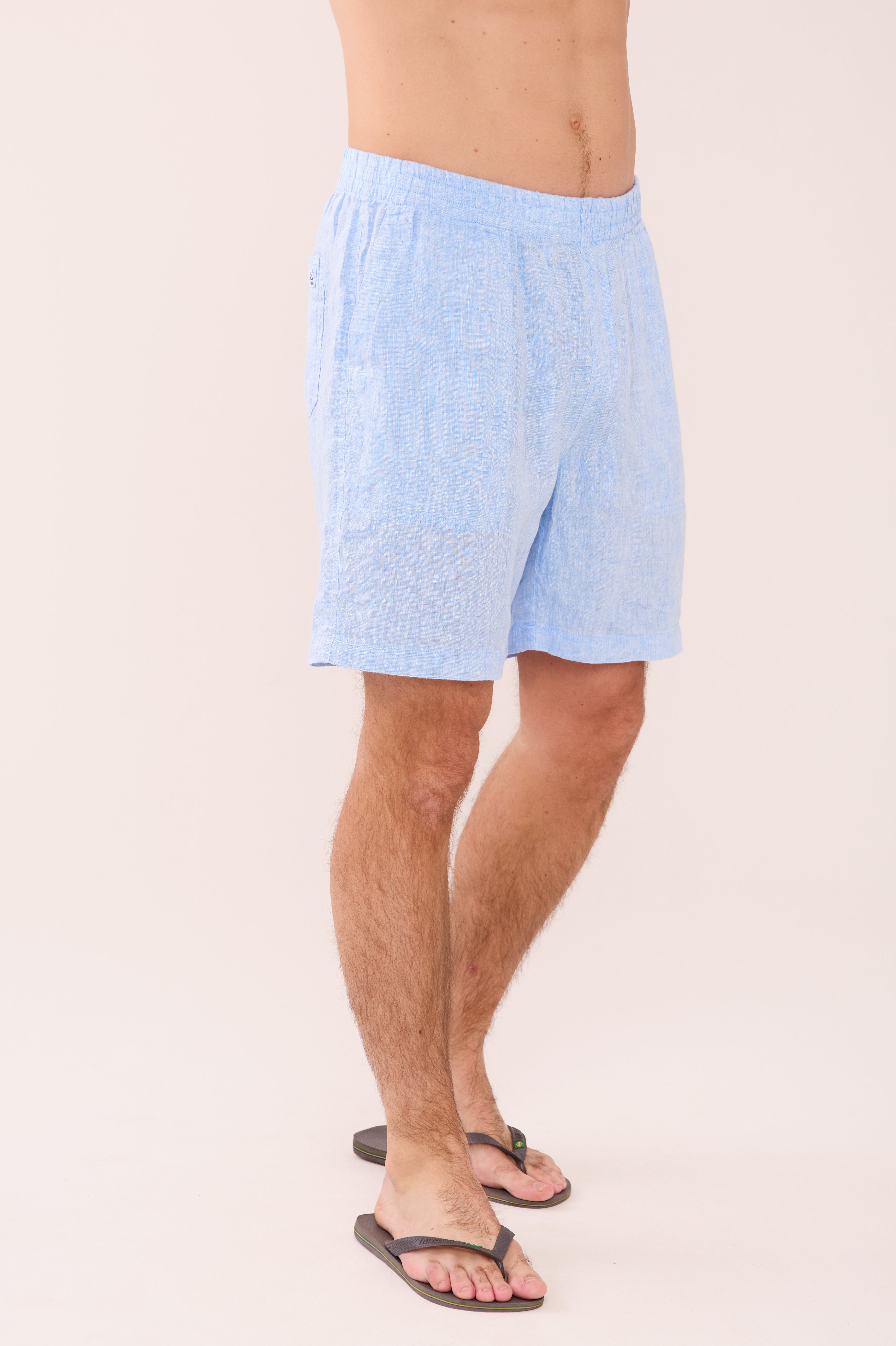 Easy Linen Short - Blue Chambray