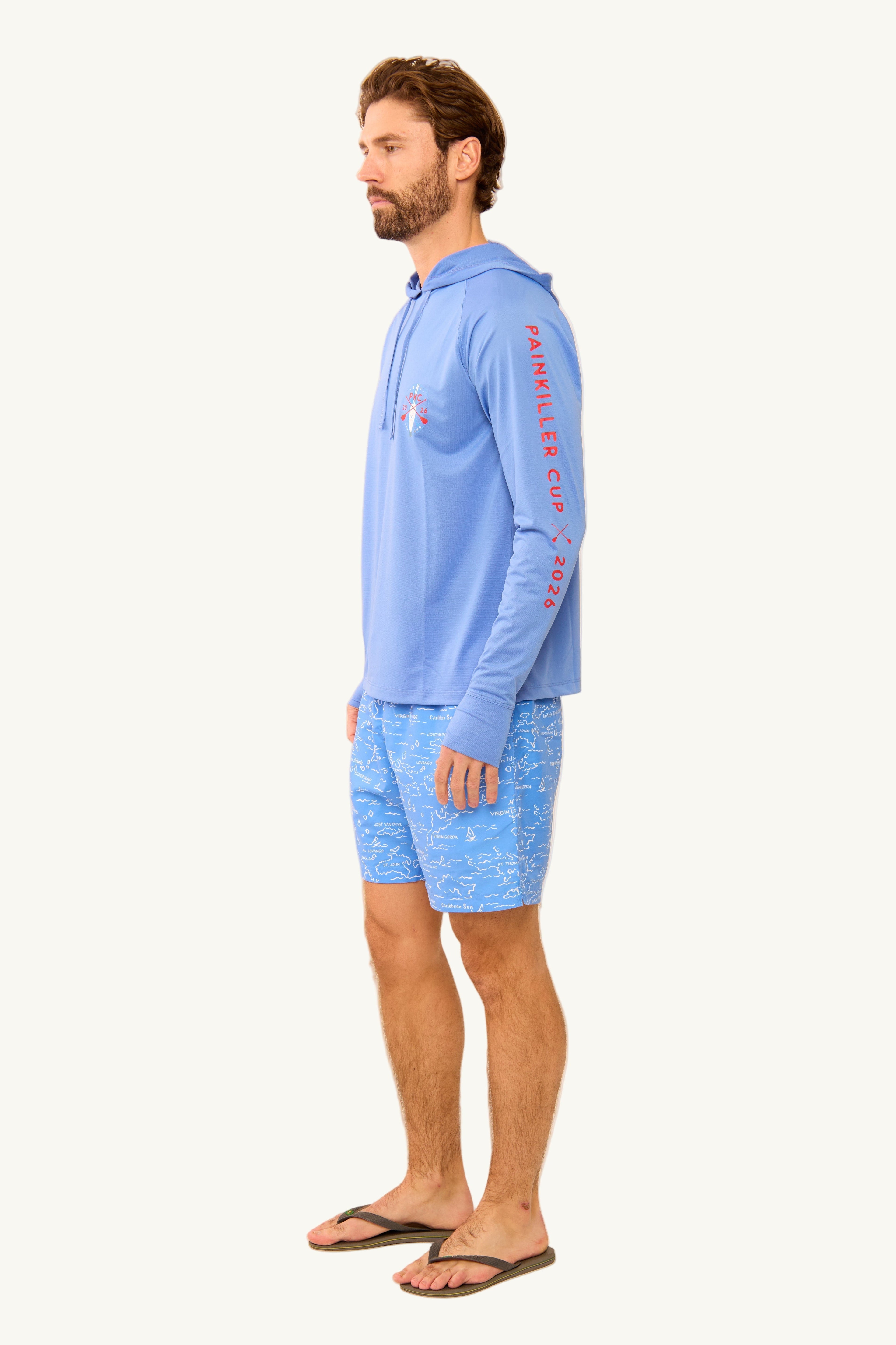 Painkiller Cup 2026 UPF50 Eli Hoodie Top - Ultramarine