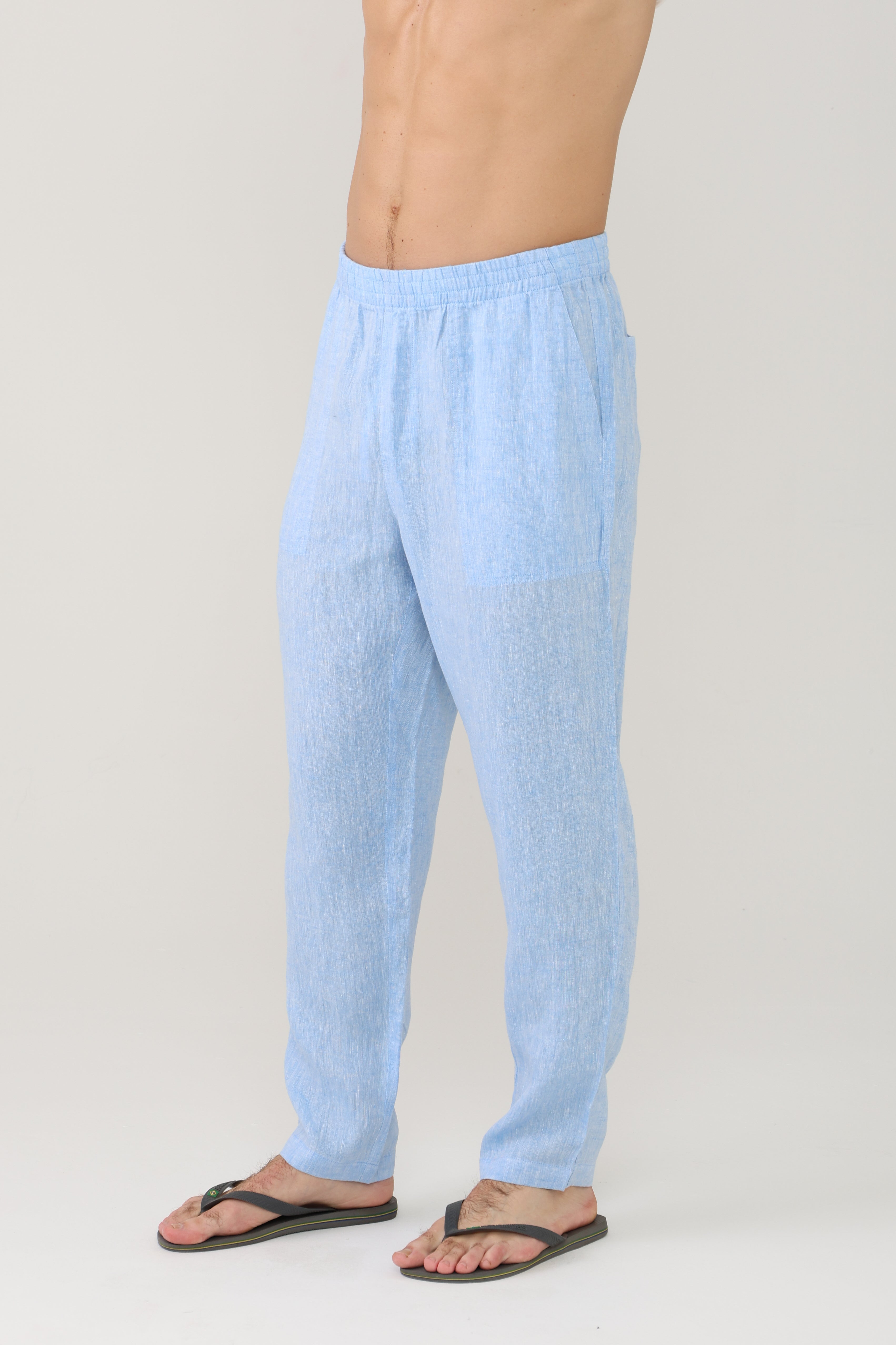Relaxed Linen Pant - Blue Chambray
