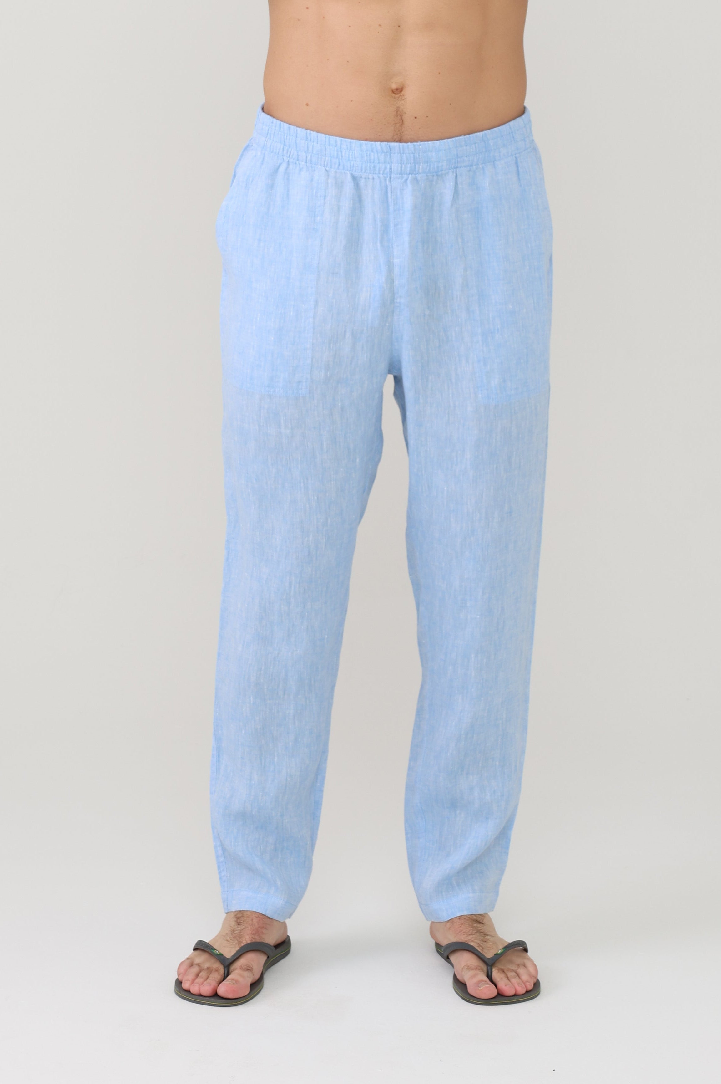 Relaxed Linen Pant - Blue Chambray