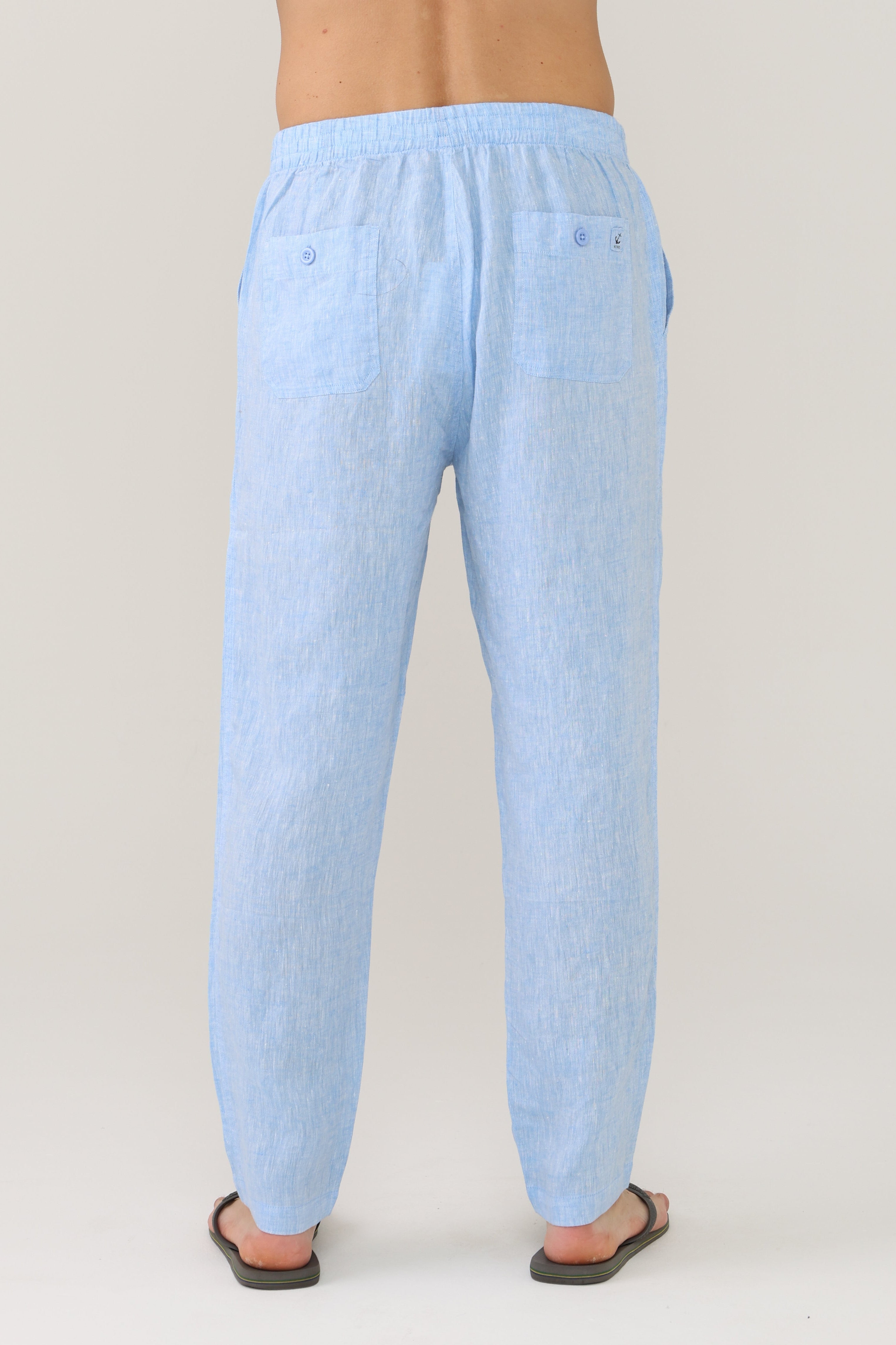 Relaxed Linen Pant - Blue Chambray