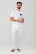 Relaxed Linen Pant - White