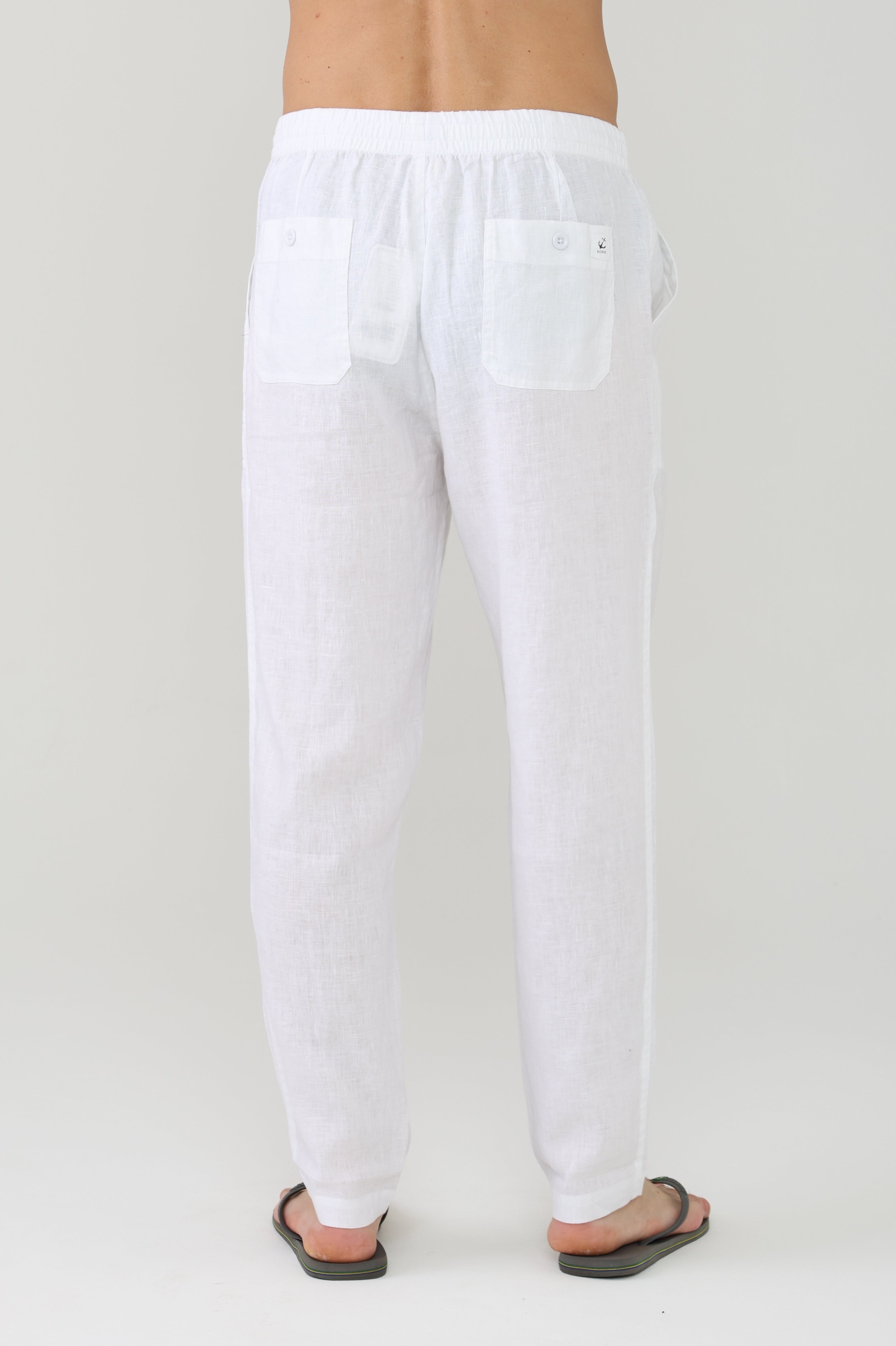 Relaxed Linen Pant - White