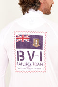 BVI Sailing Team UPF50 Zip Tech Shirt - White