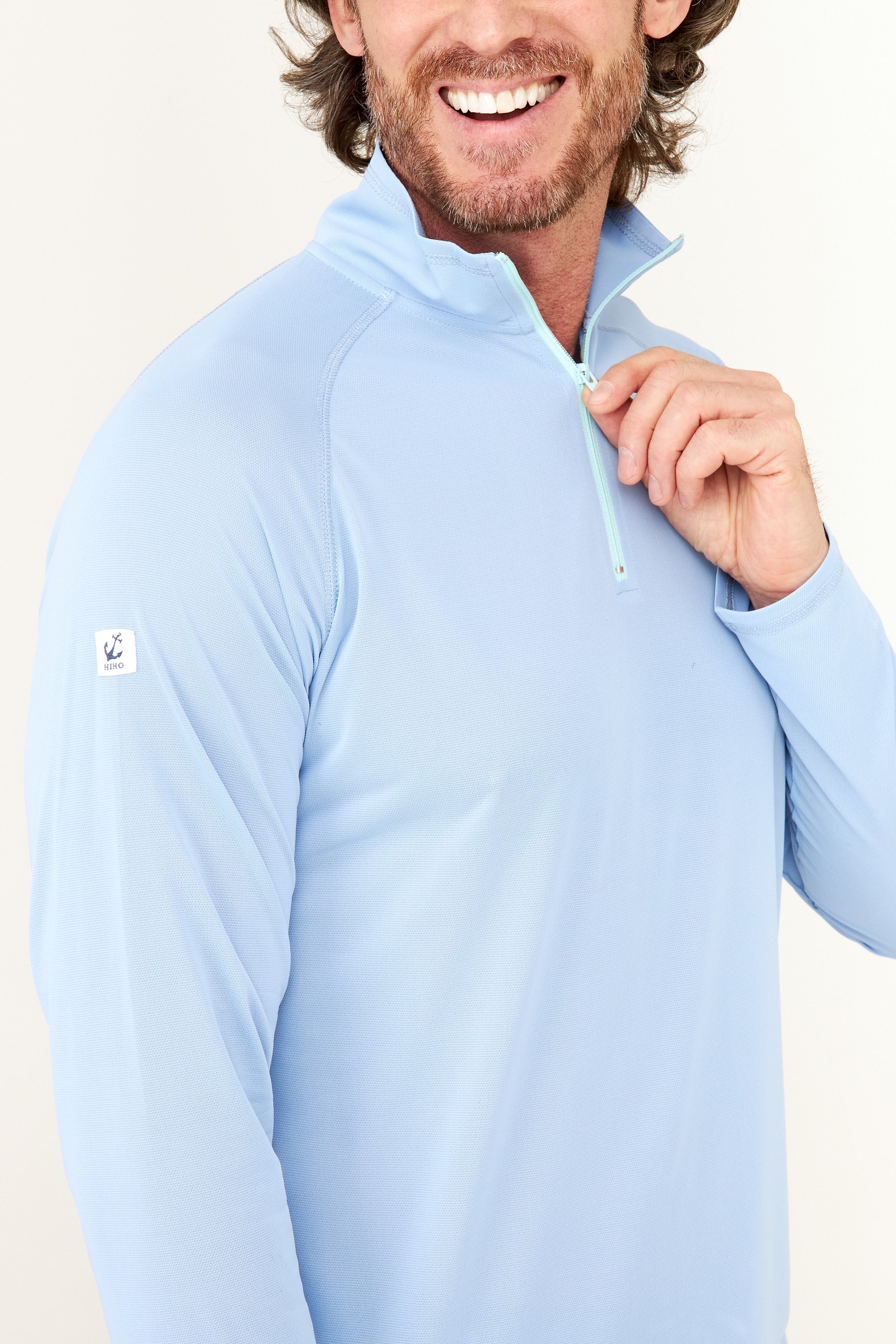 Zip Tech UPF50 Shirt - Serenity Blue