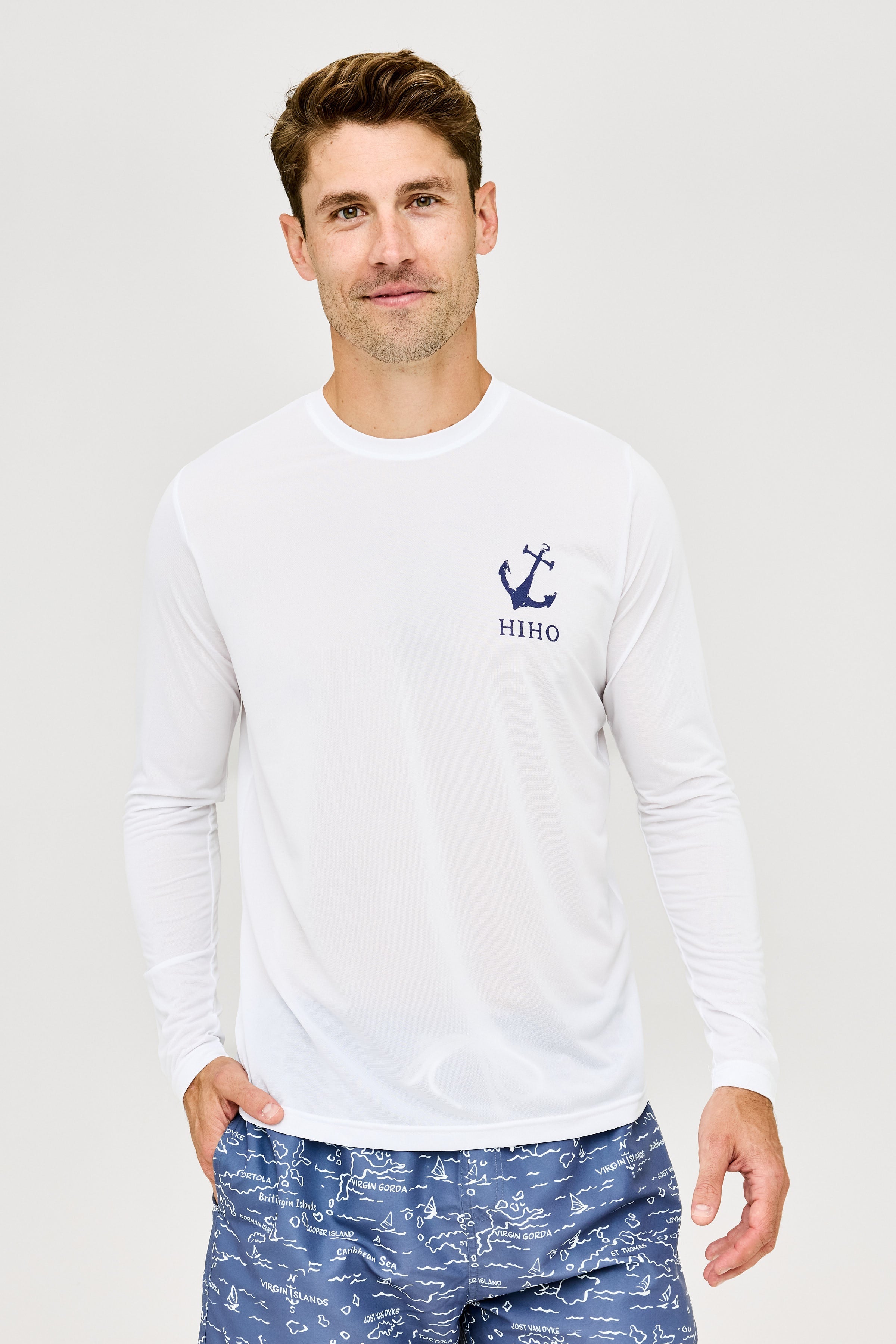 HIHO Anchor UPF50 Shirt - White