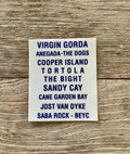 Island Names Sticker