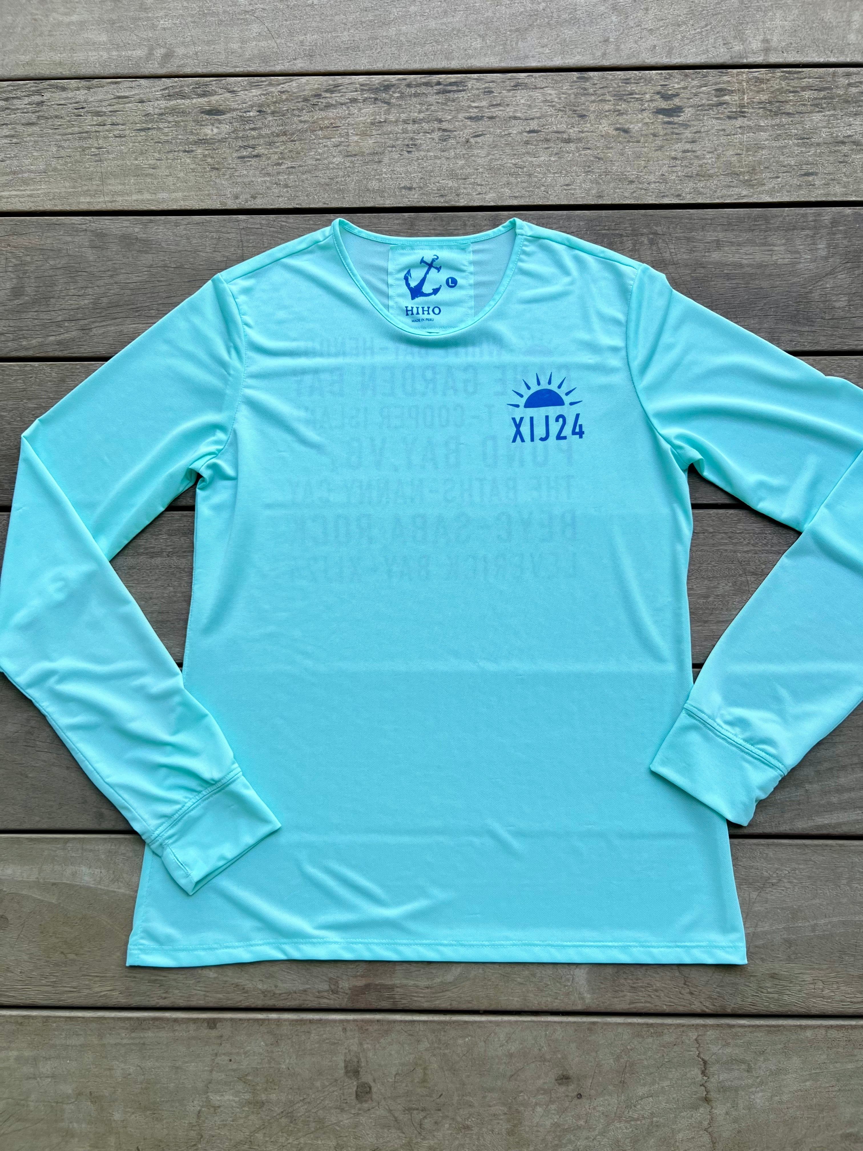 XIJ24 Island Names Women's UPF50 Top - Sea Green