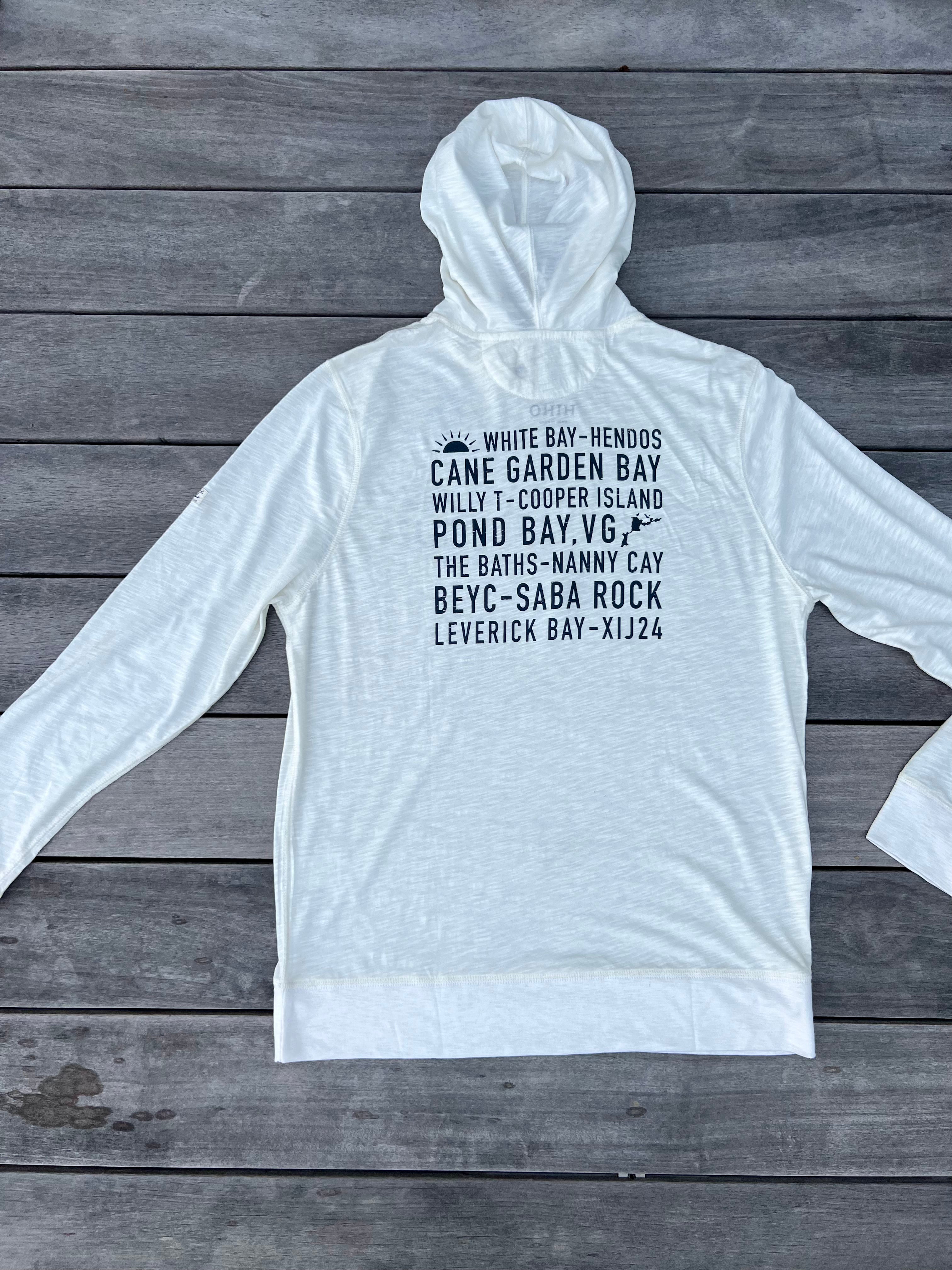 XIJ24 Island Names Hoodie - White