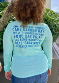XIJ24 Island Names Women's UPF50 Top - Sea Green