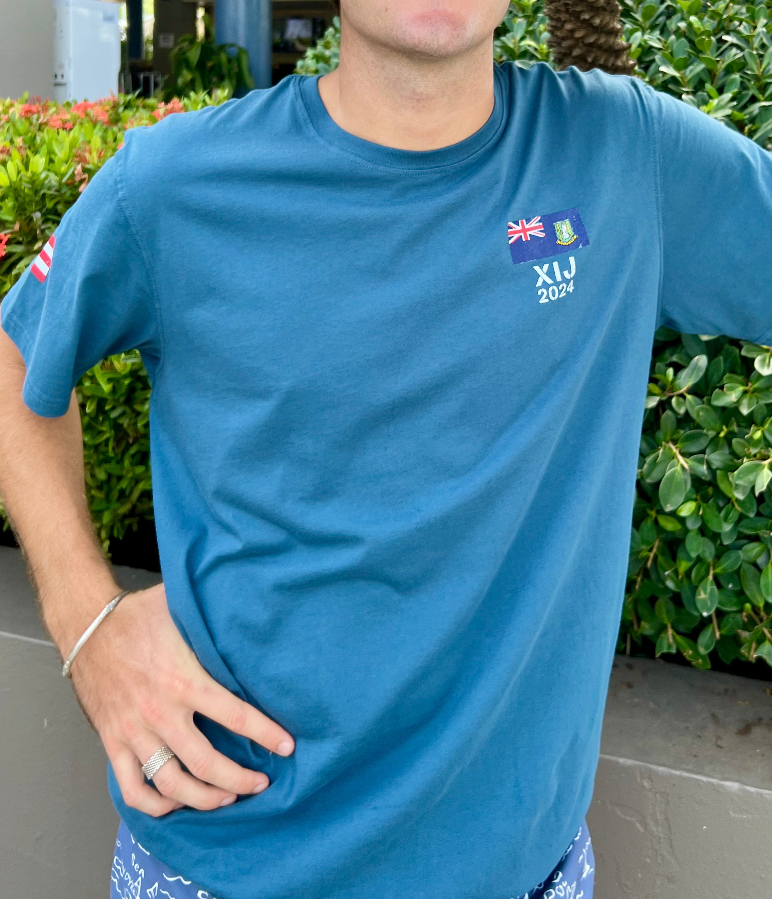 XIJ24 BVI Patch T-Shirt - Deep Sea