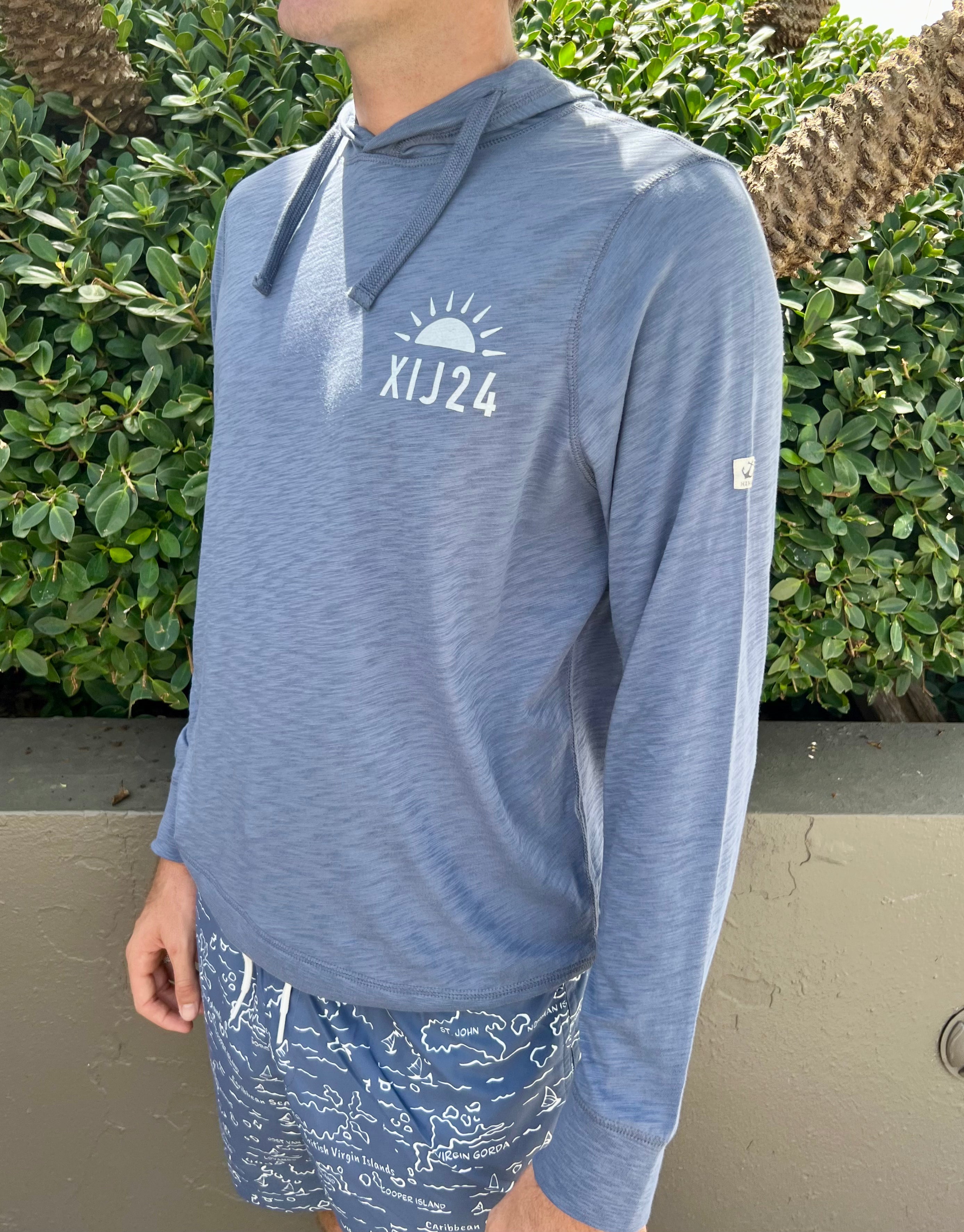 XIJ24 Island Names Hoodie - Vintage Indigo