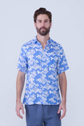 Irie Linen Shirt - Ultramarine Fish