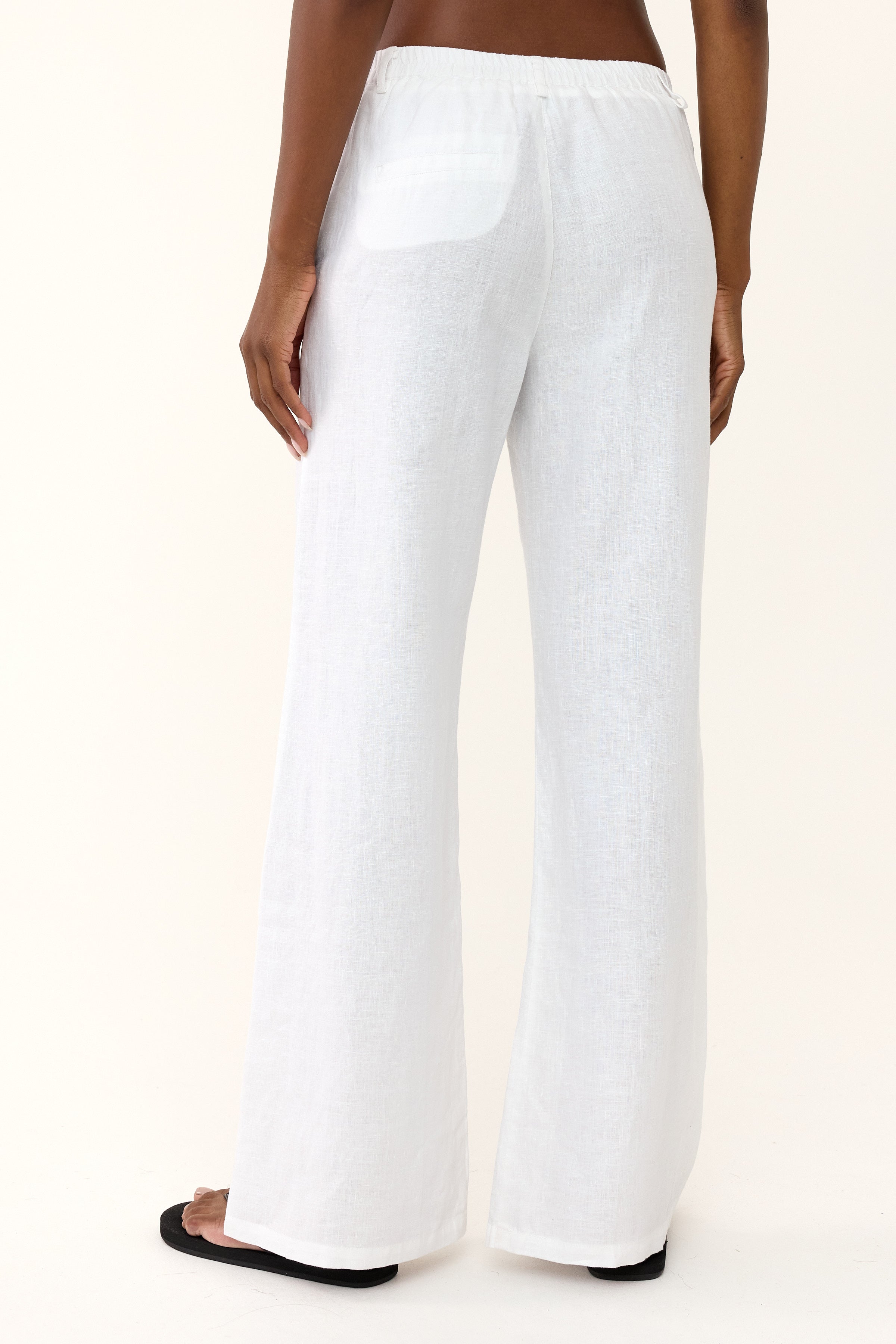 Izzy Linen Trouser - White