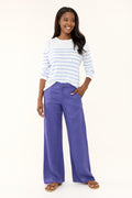 Izzy Linen Trouser - Skipper Blue