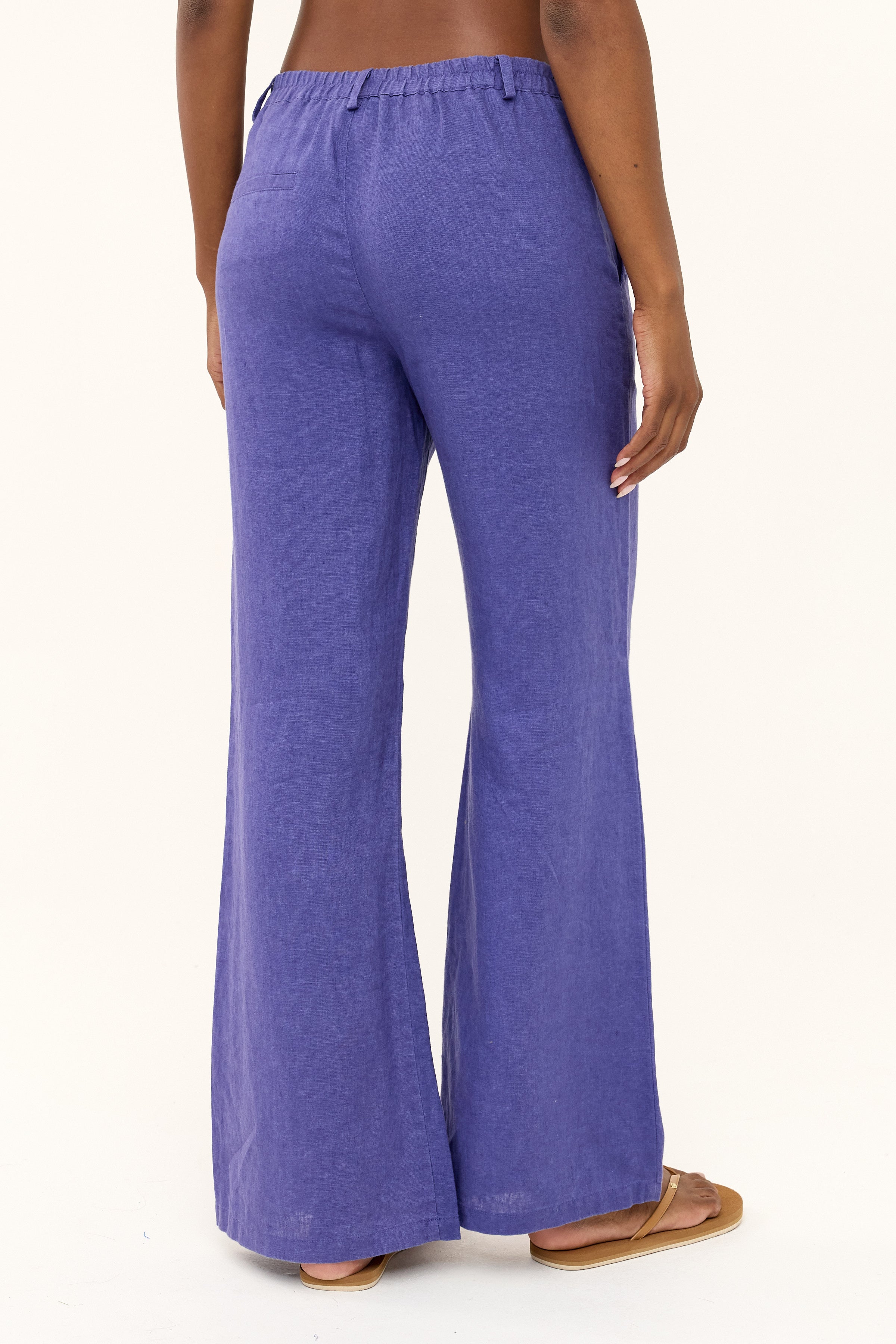 Izzy Linen Trouser - Skipper Blue