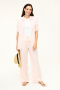 Mallorca Linen Pant - Barely Pink