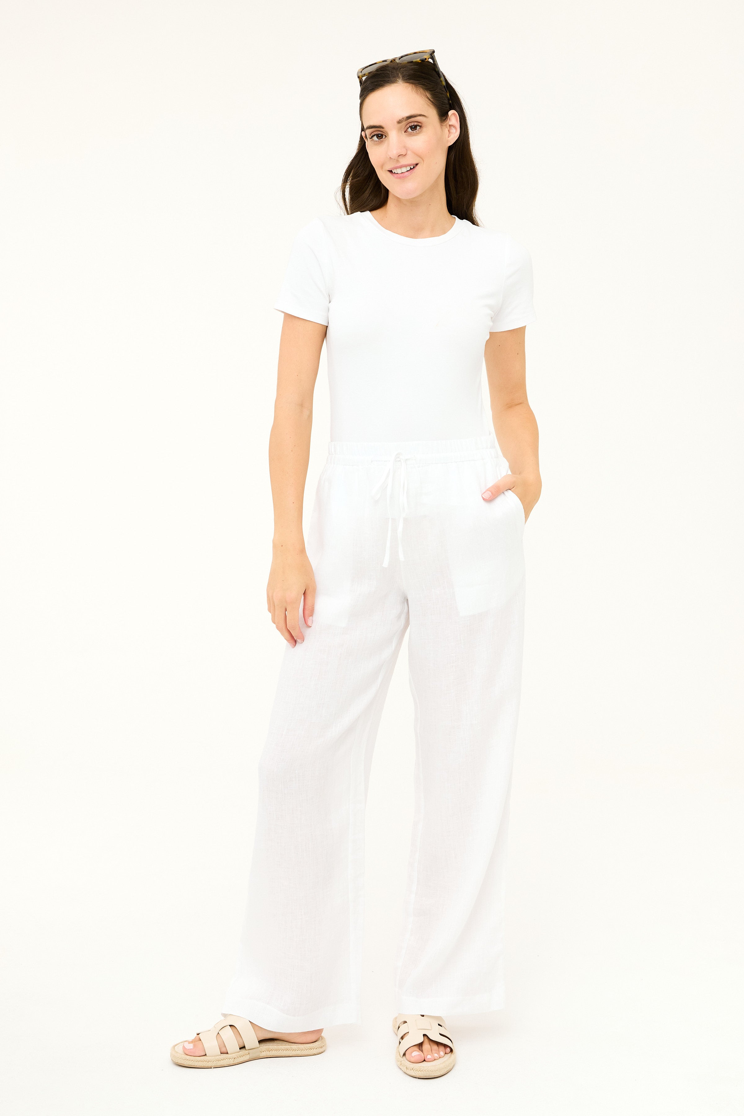 Mallorca Linen Pant - White