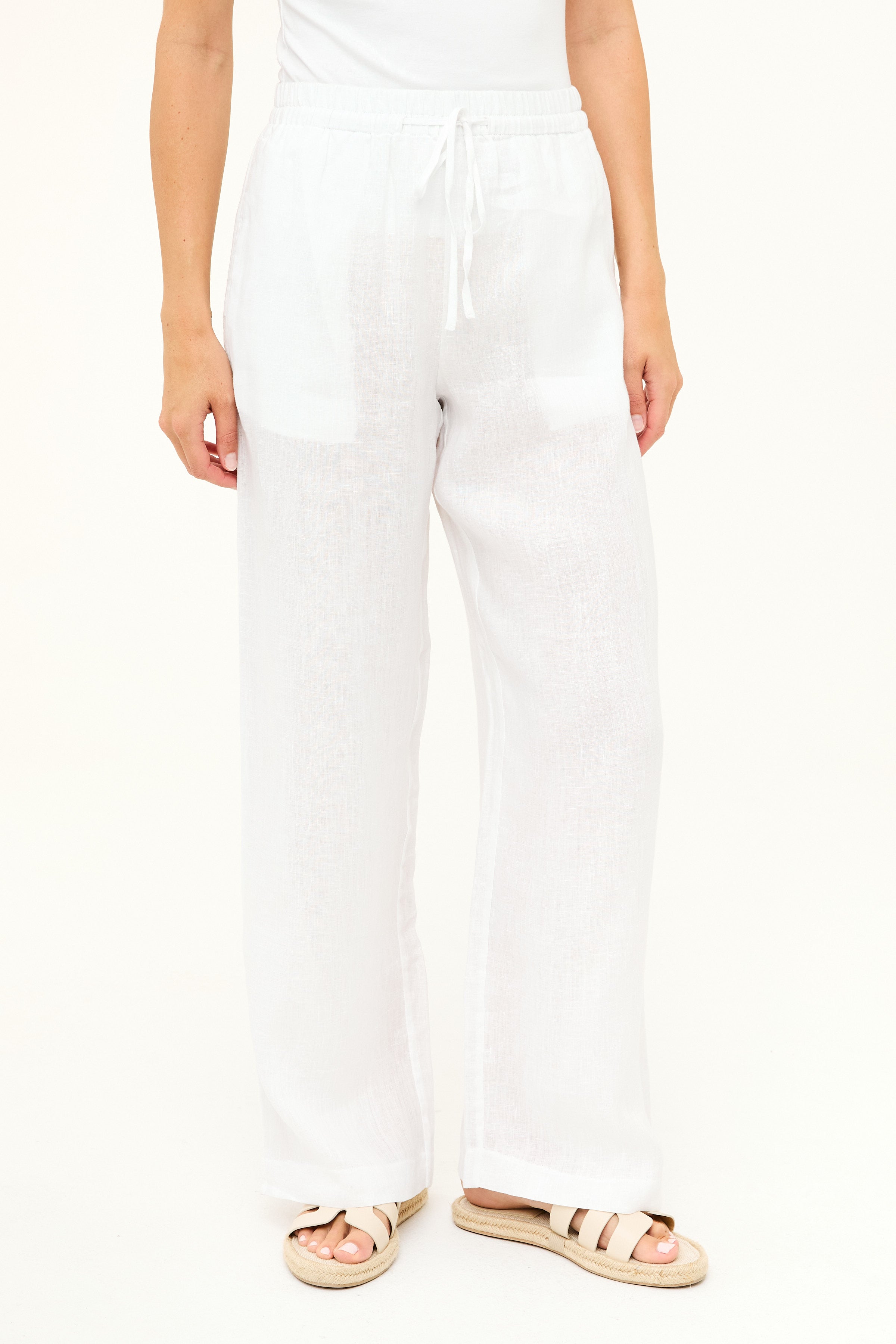 Mallorca Linen Pant - White