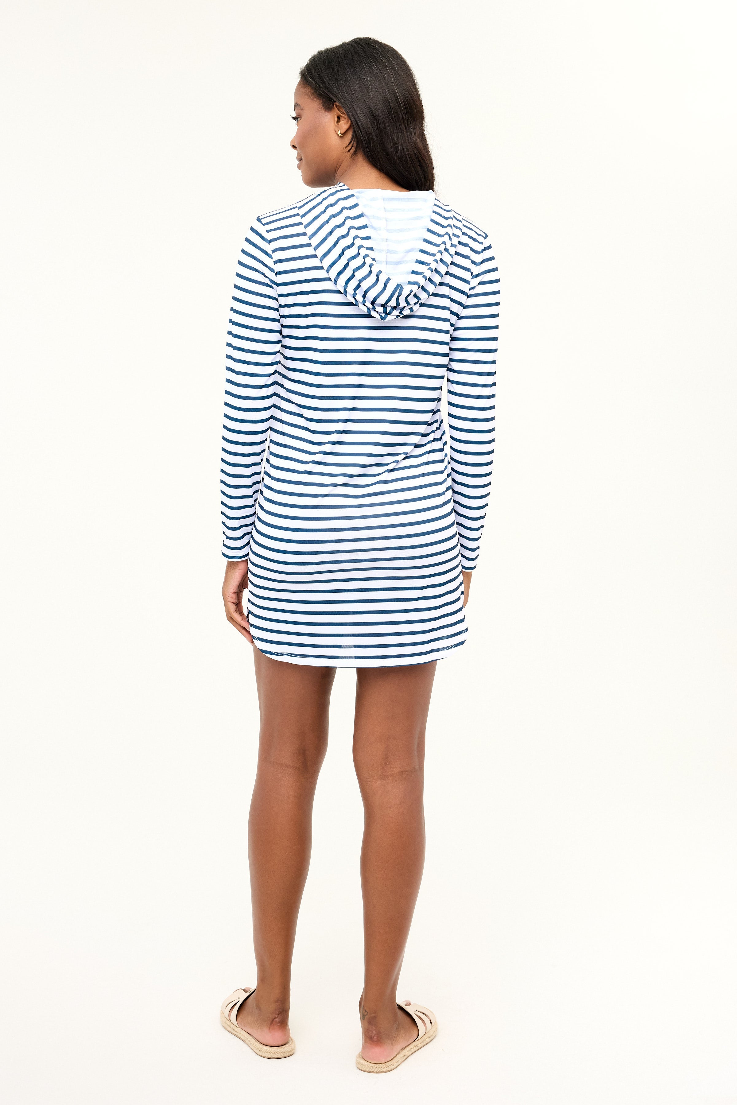 Maricel UPF50 Hooded Dress - Night Sky Stripe