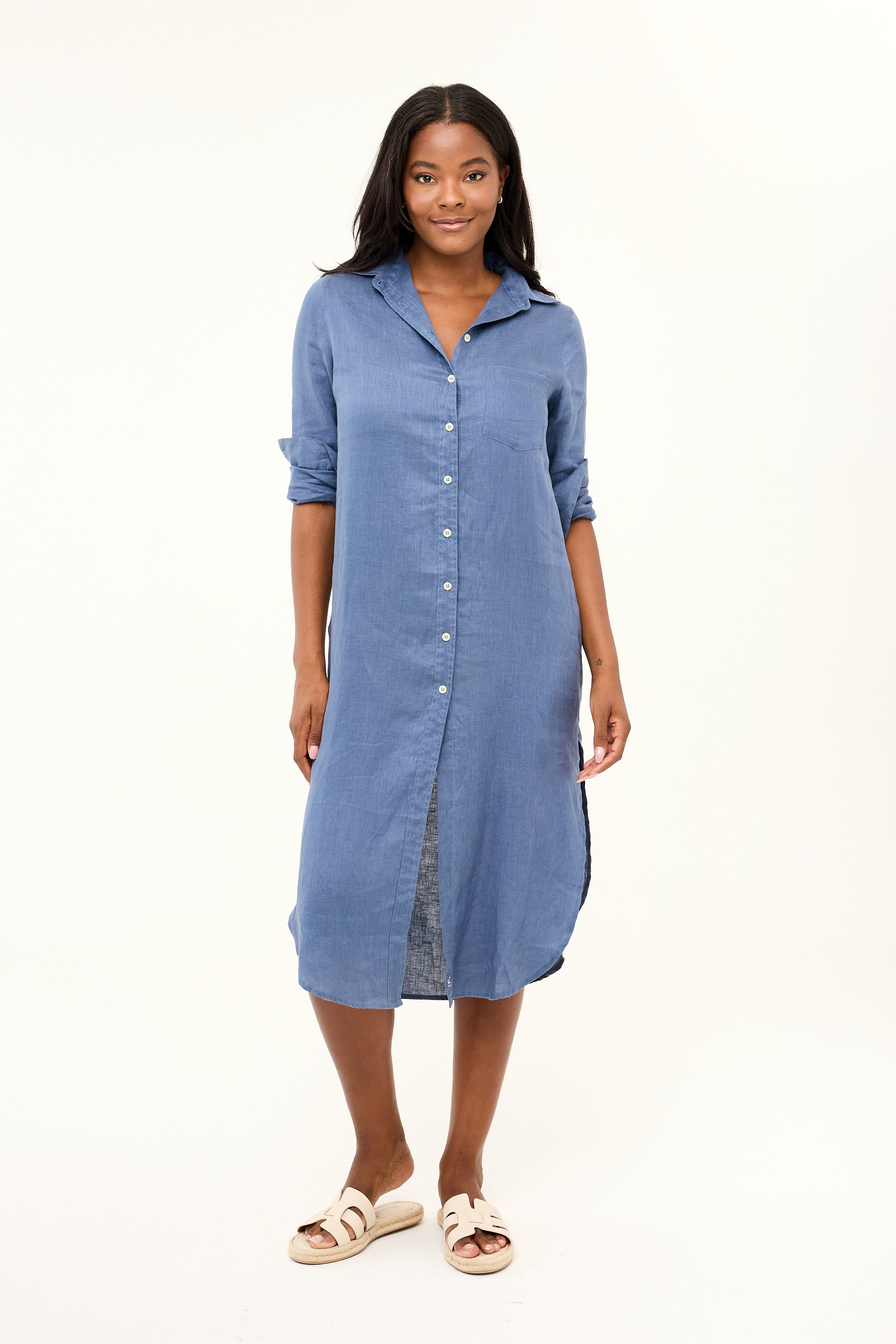 Maxi Shirtdress - Vintage Indigo