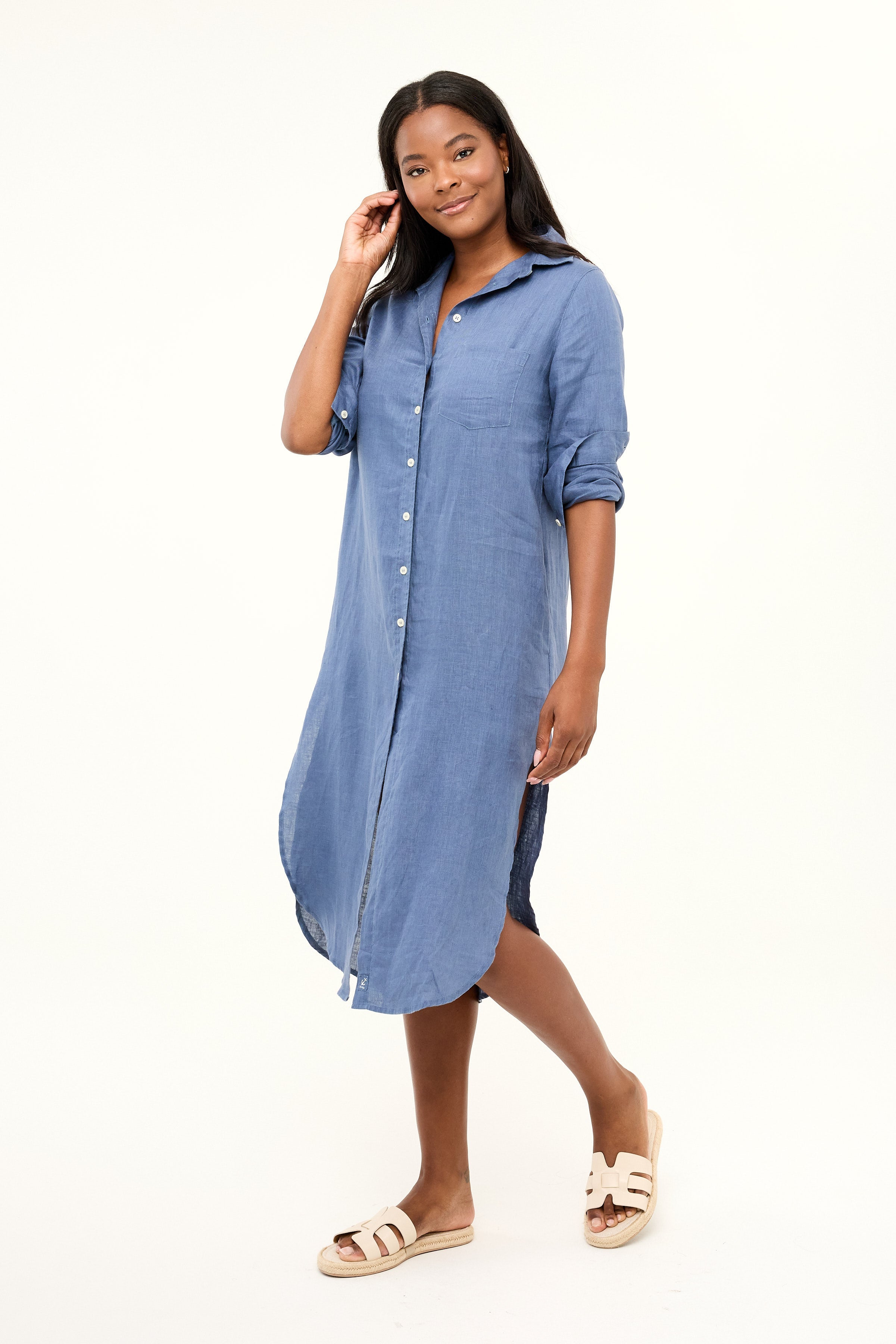 Maxi Shirtdress - Vintage Indigo