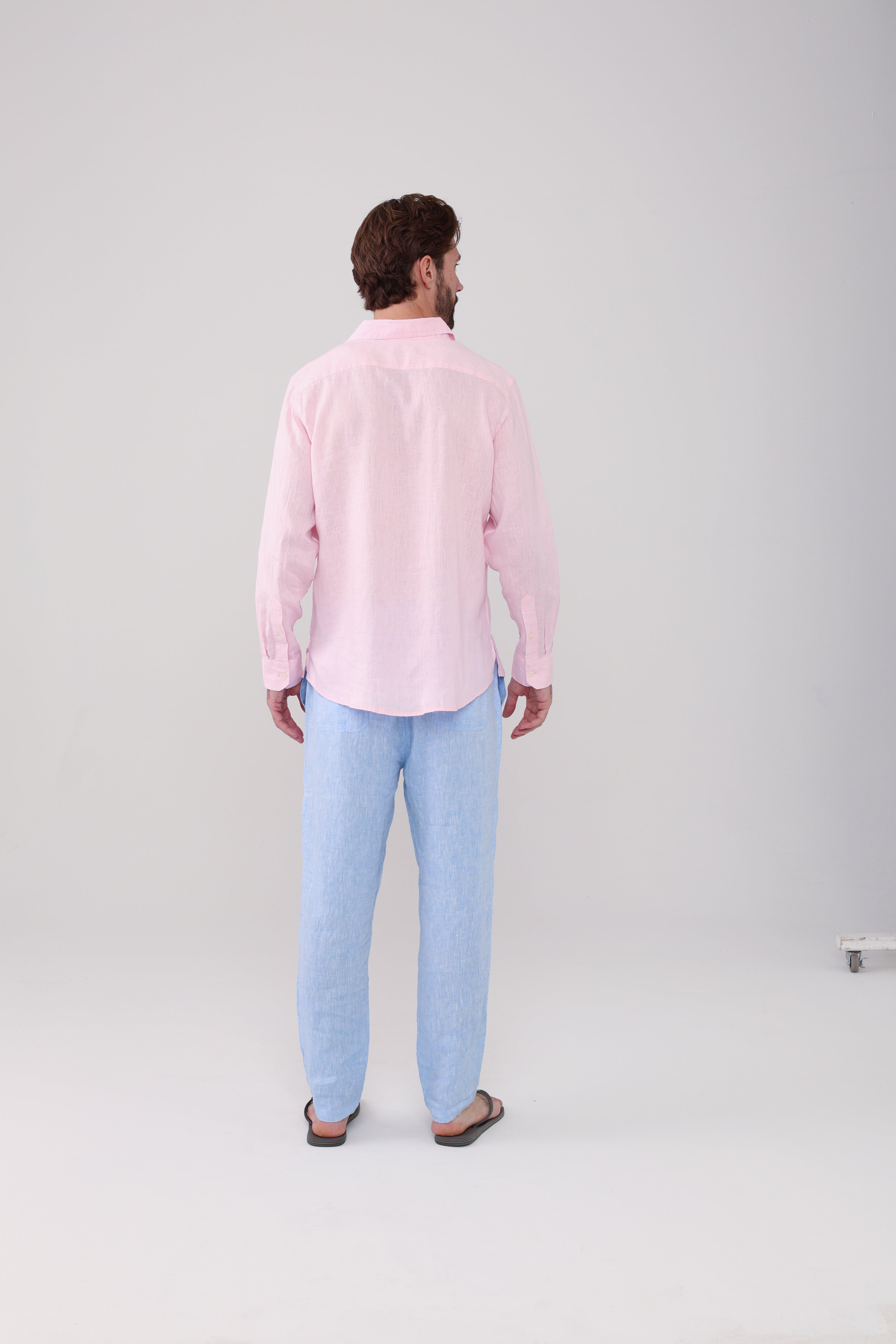 Classic Linen Shirt - Chalk Pink