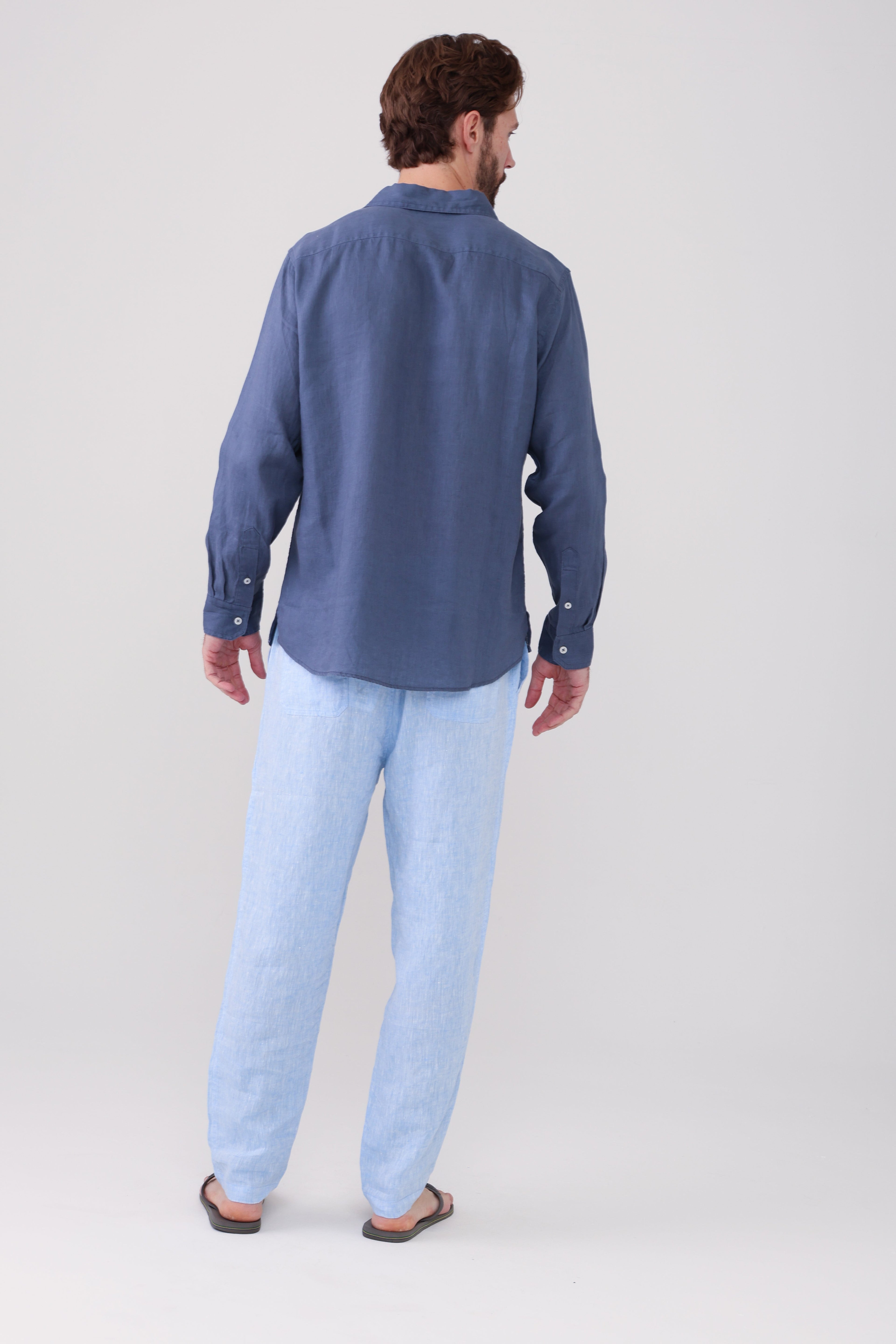Classic Linen Shirt - Vintage Indigo