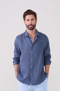 Classic Linen Shirt - Vintage Indigo