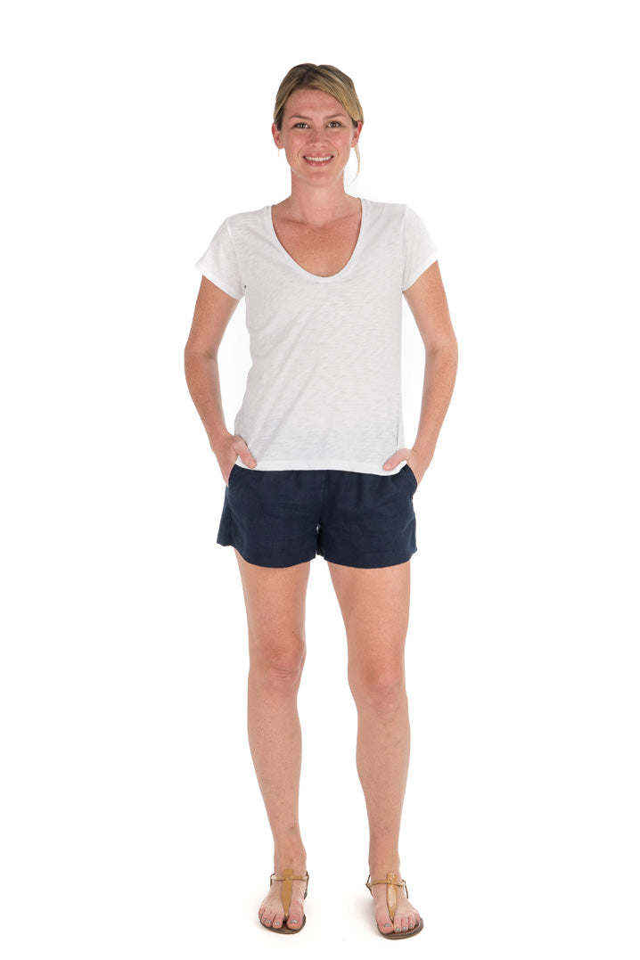 Michelle V-Neck T-Shirt - White