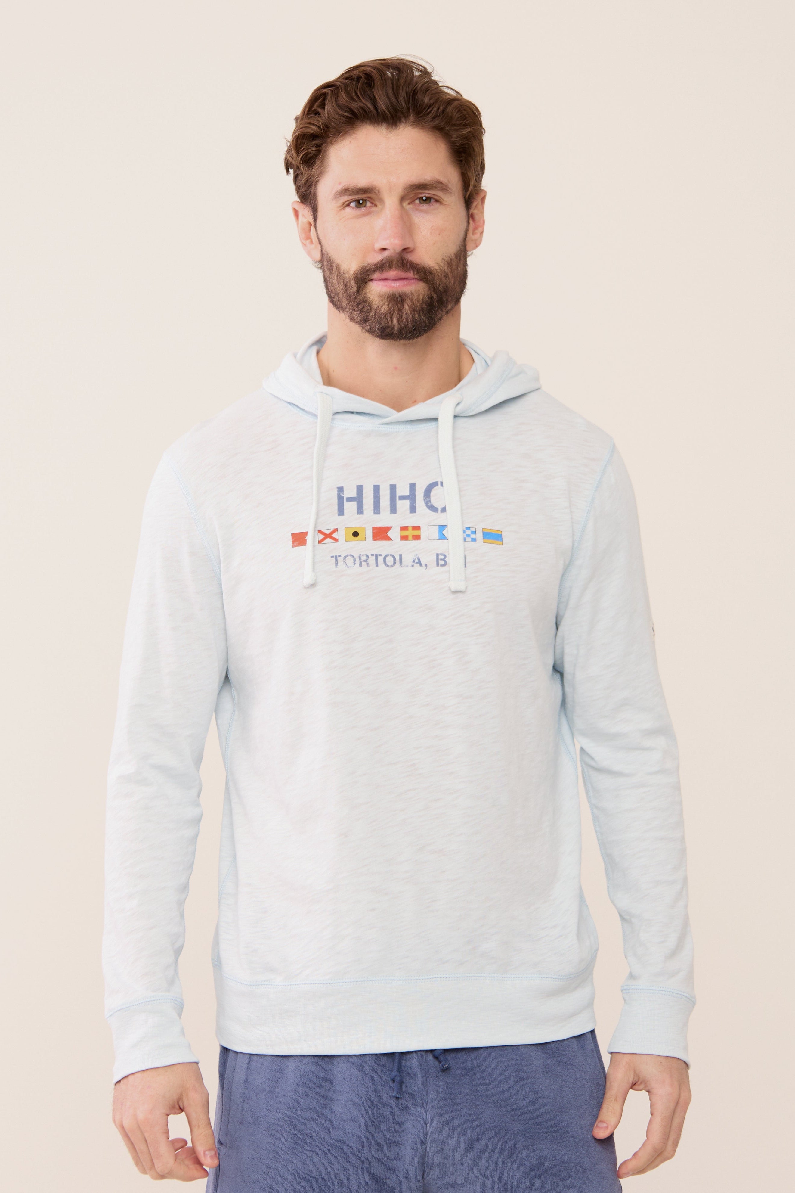 Ned Hoodie HIHO Flag - Misty Blue
