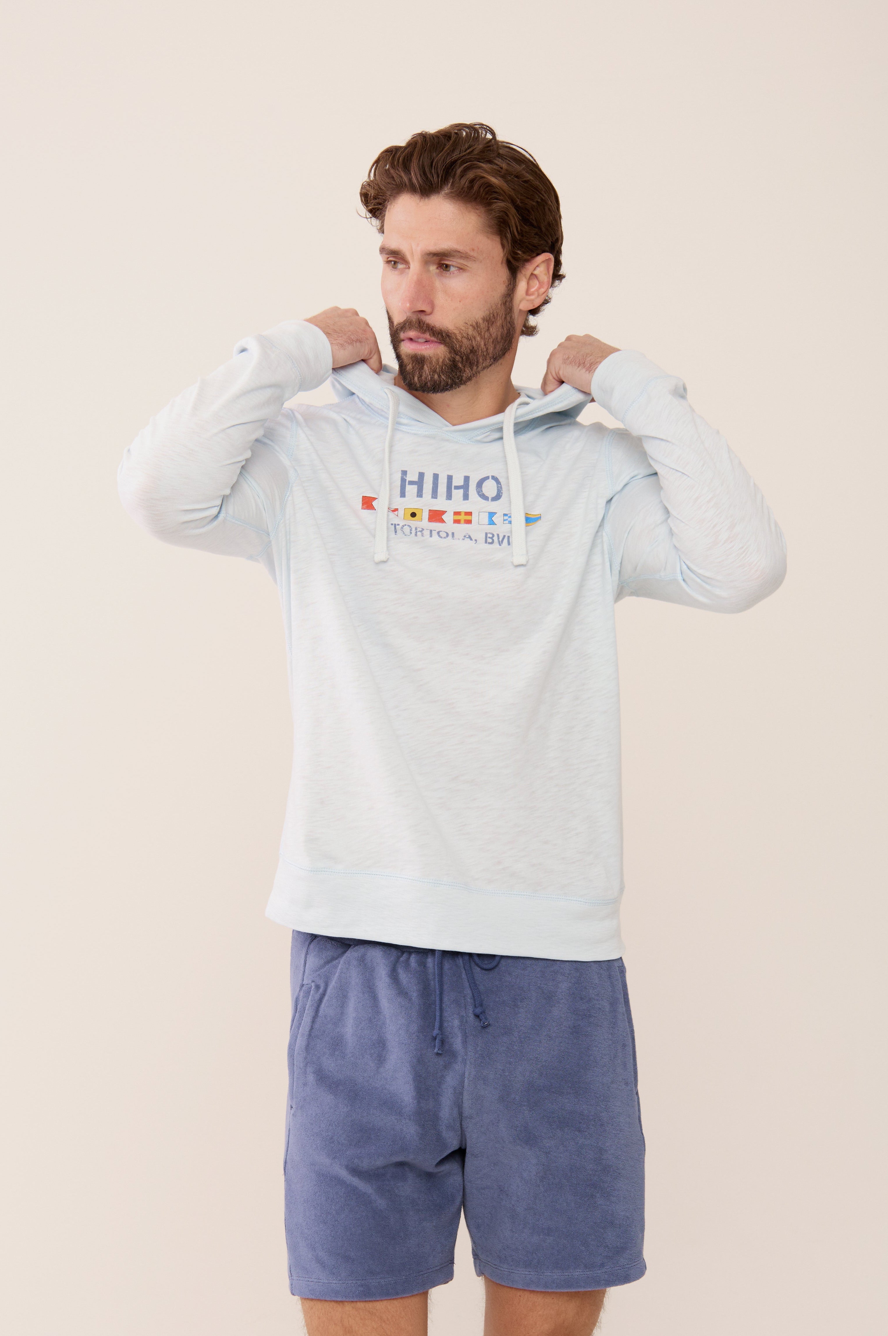 Ned Hoodie HIHO Flag - Misty Blue