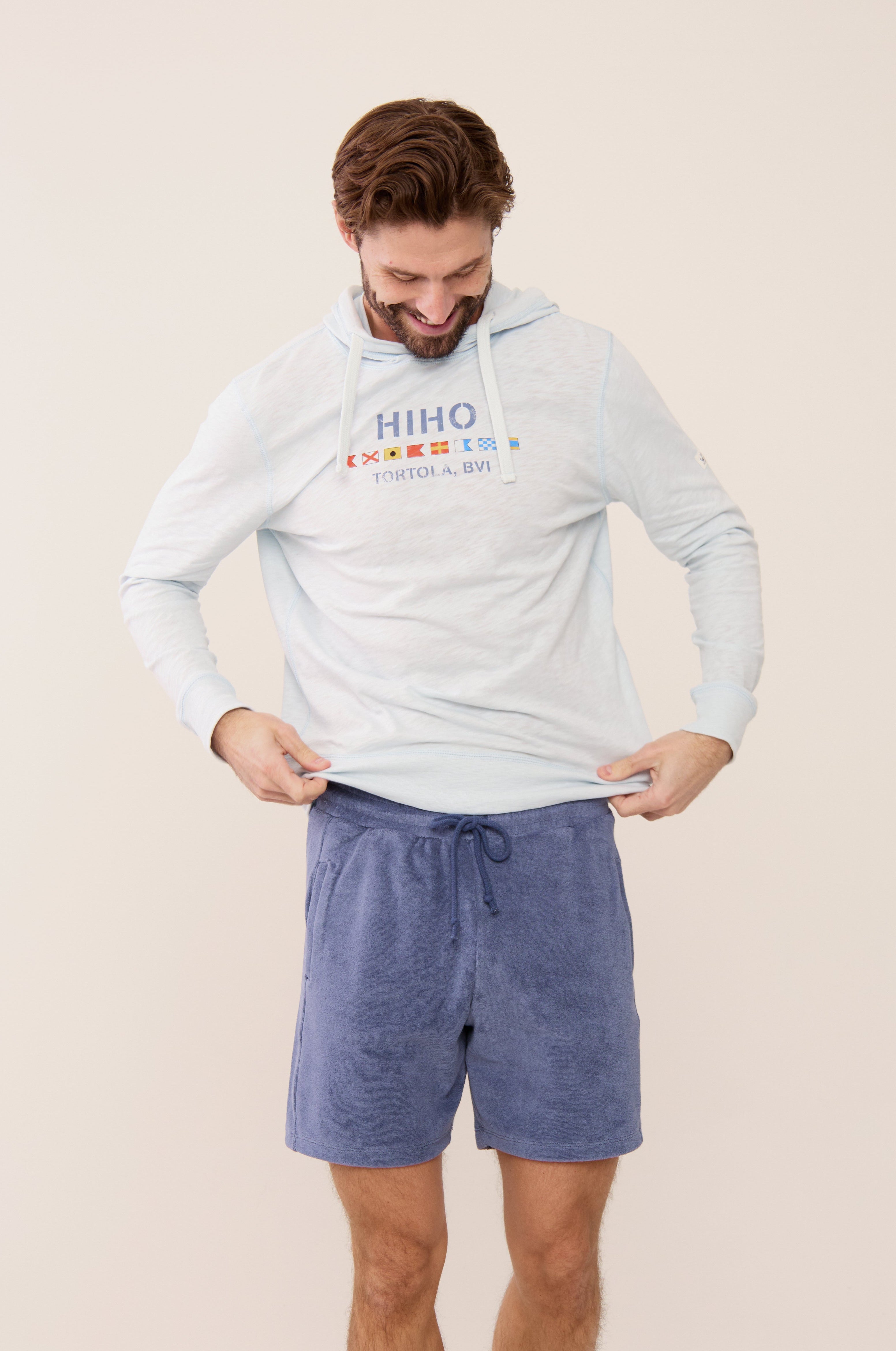 Ned Hoodie HIHO Flag - Misty Blue