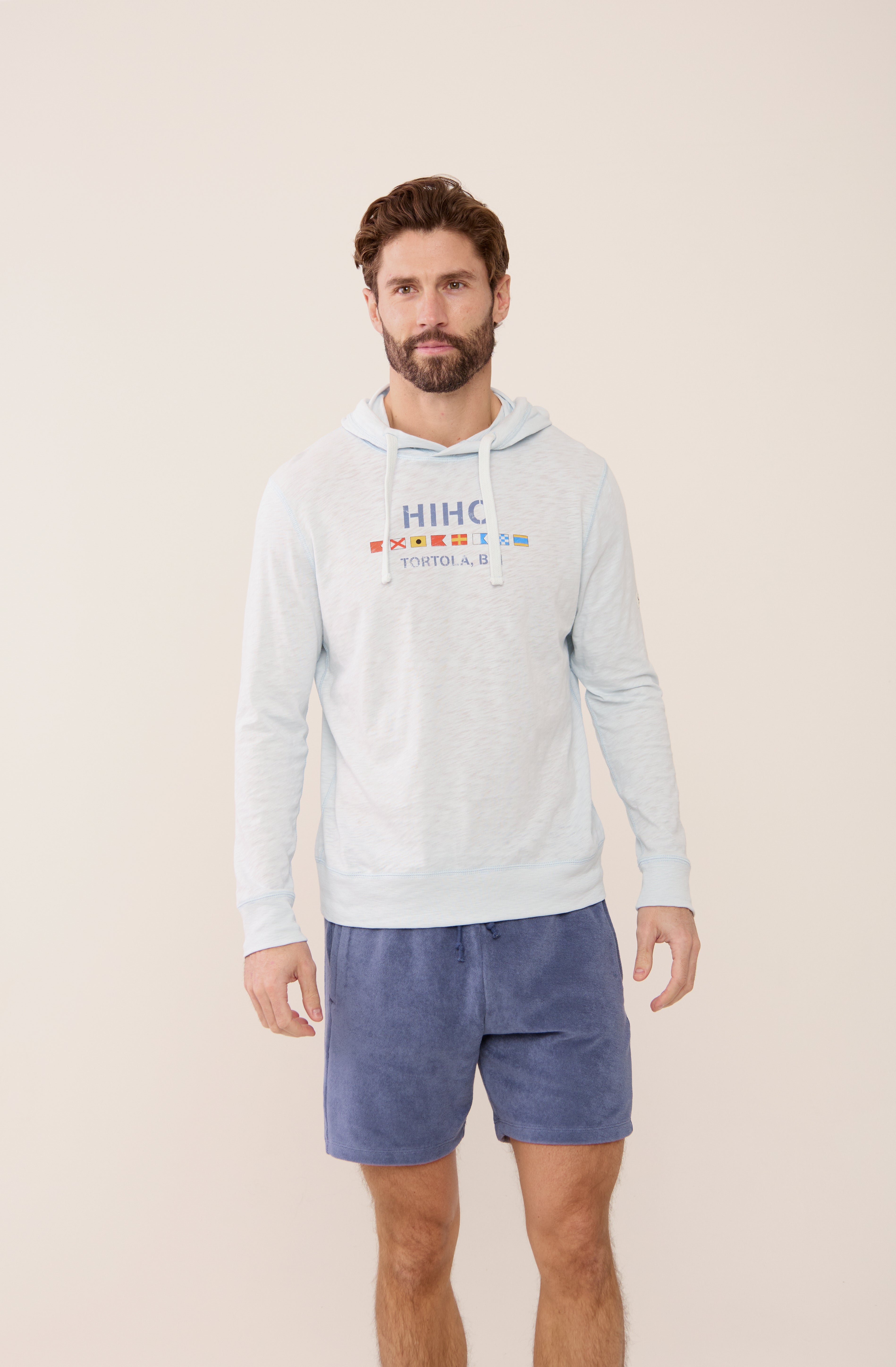 Ned Hoodie HIHO Flag - Misty Blue