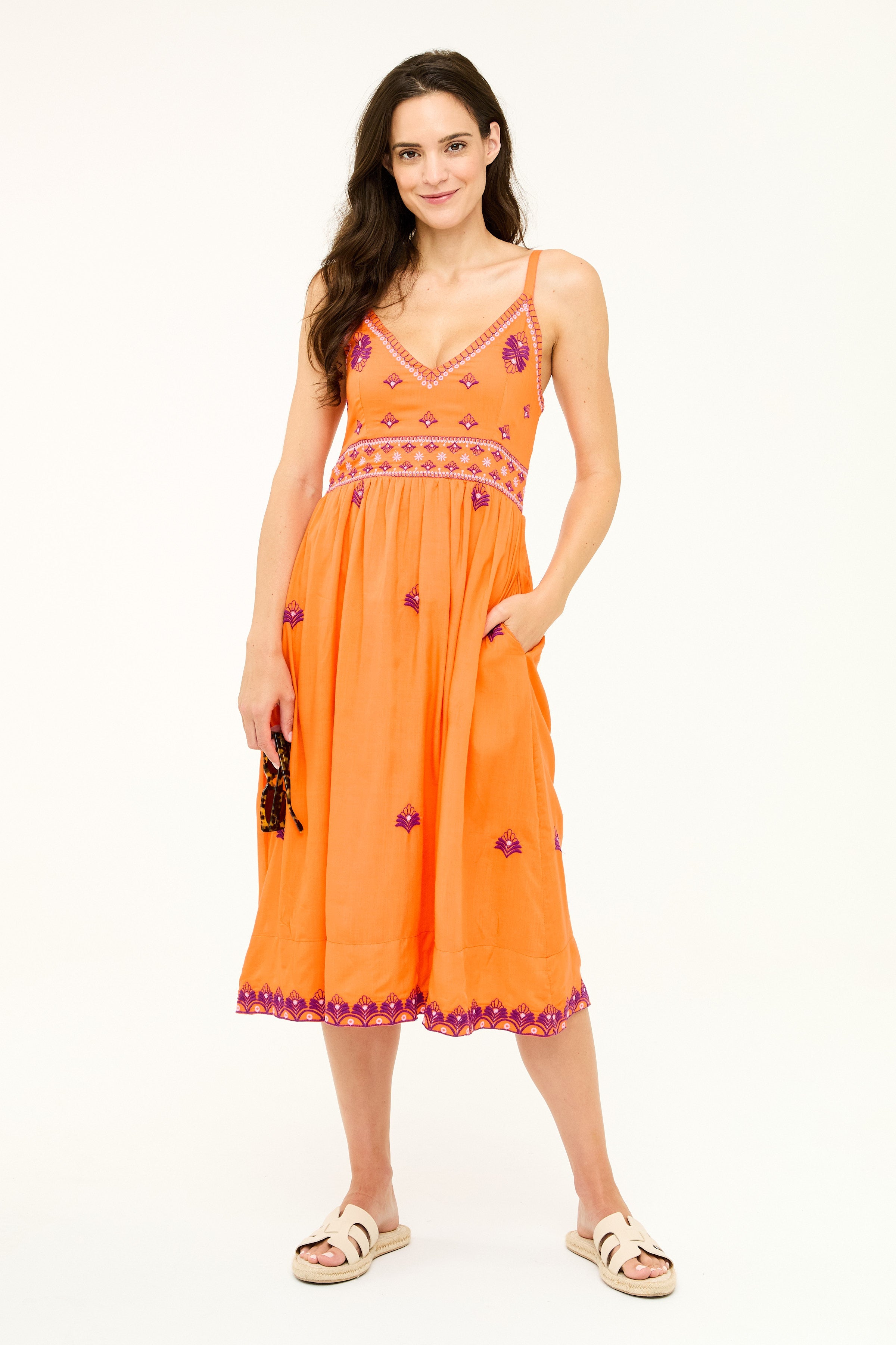 Nicole Dress - Vermillion