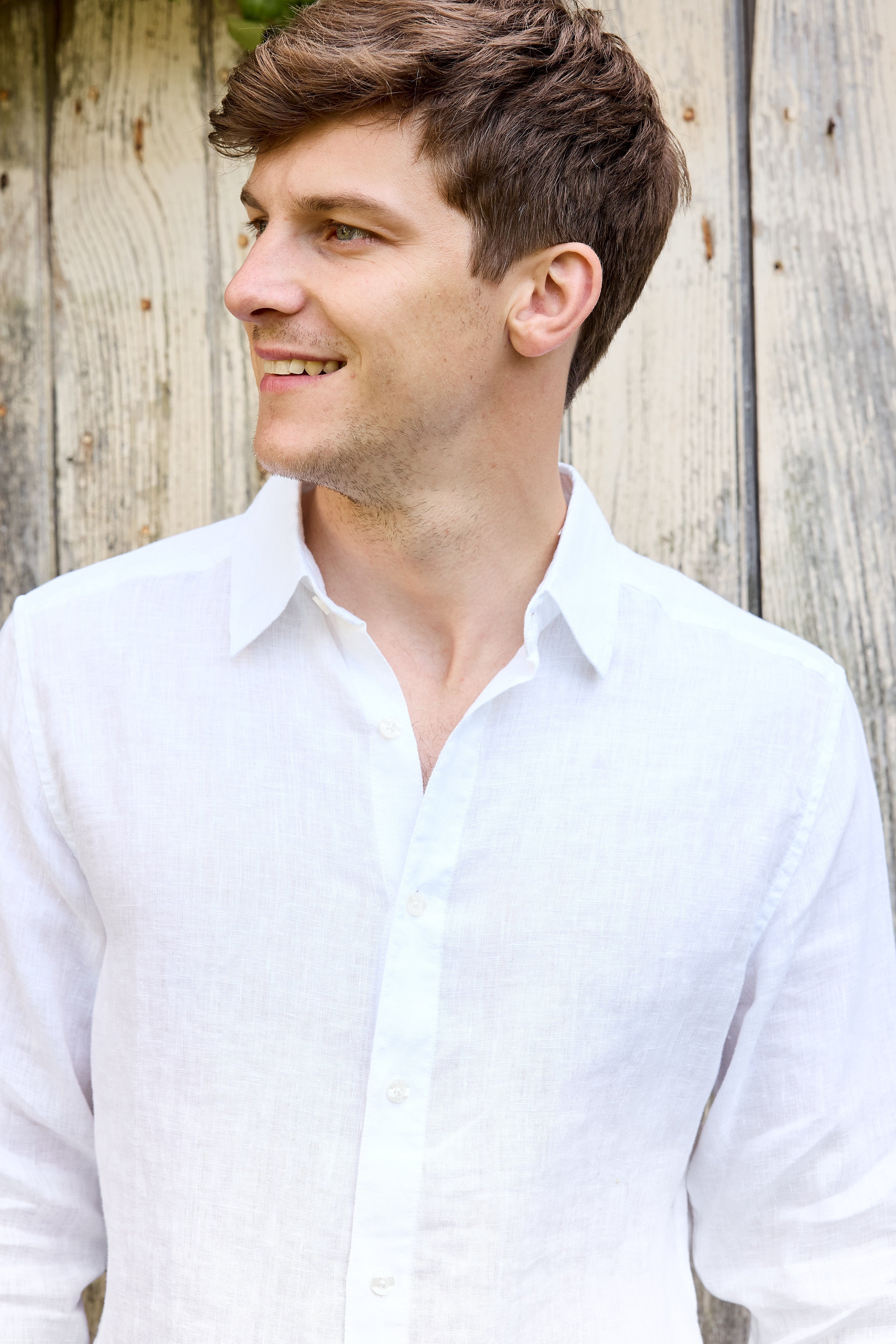 Jeremy Linen Shirt - White